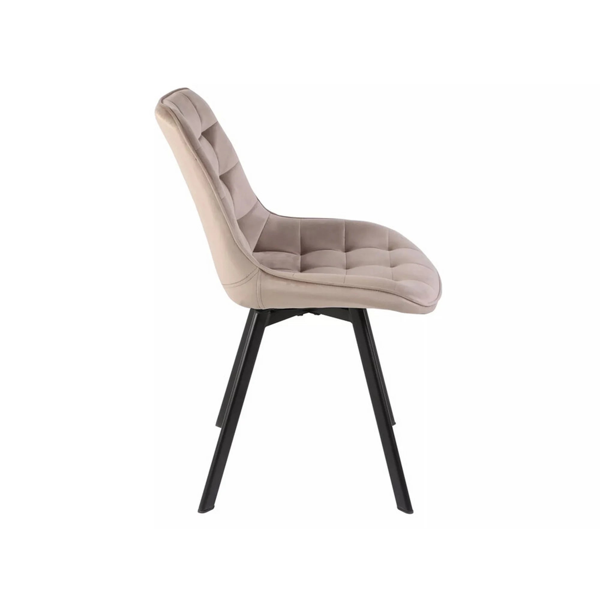 Scaun MONTI, bej inchis - Bluvel 40, stofa catifelata/metal, 51x60x88 cm