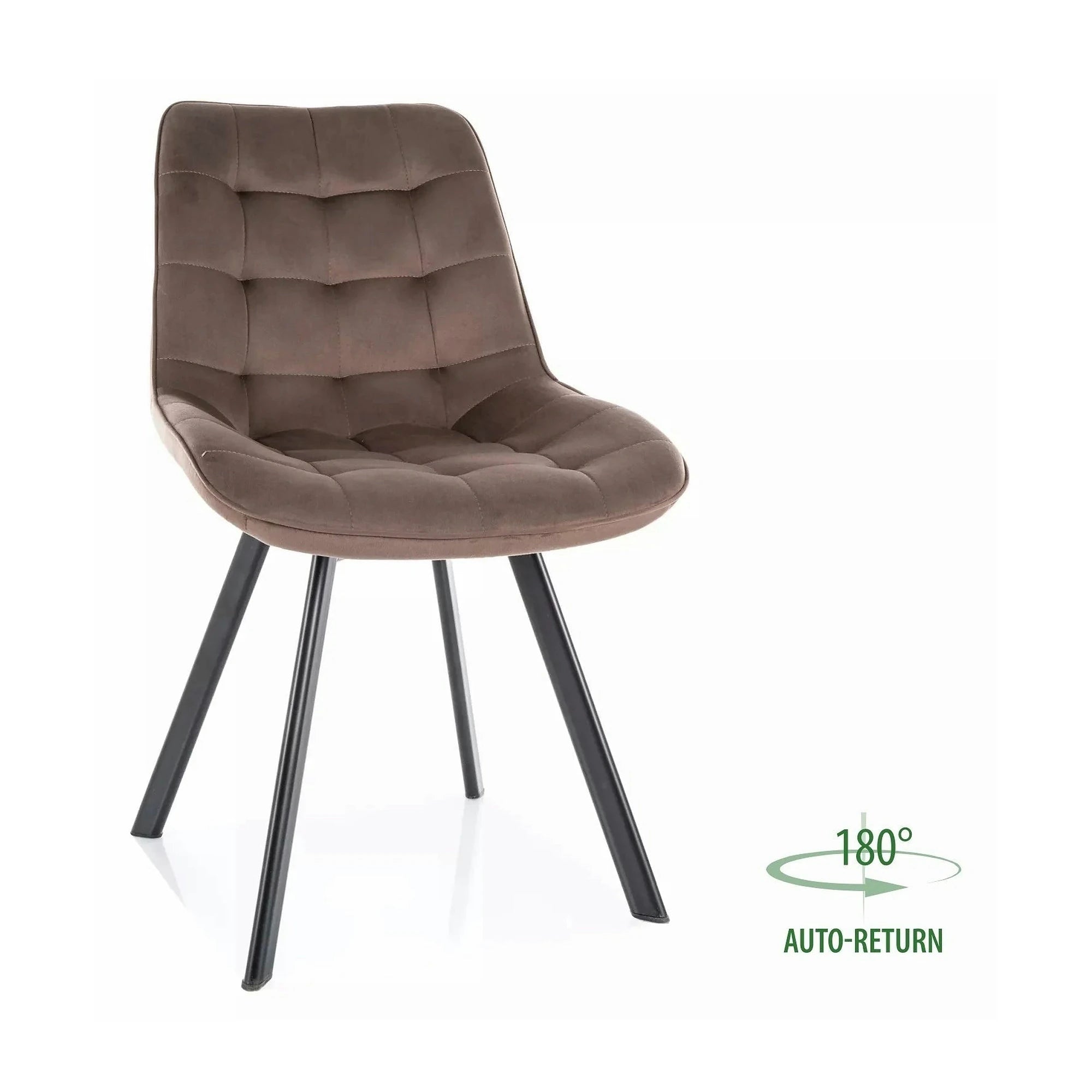 Scaun MONTI, cappuccino - Bluvel 38, stofa catifelata/metal, 51x60x88 cm
