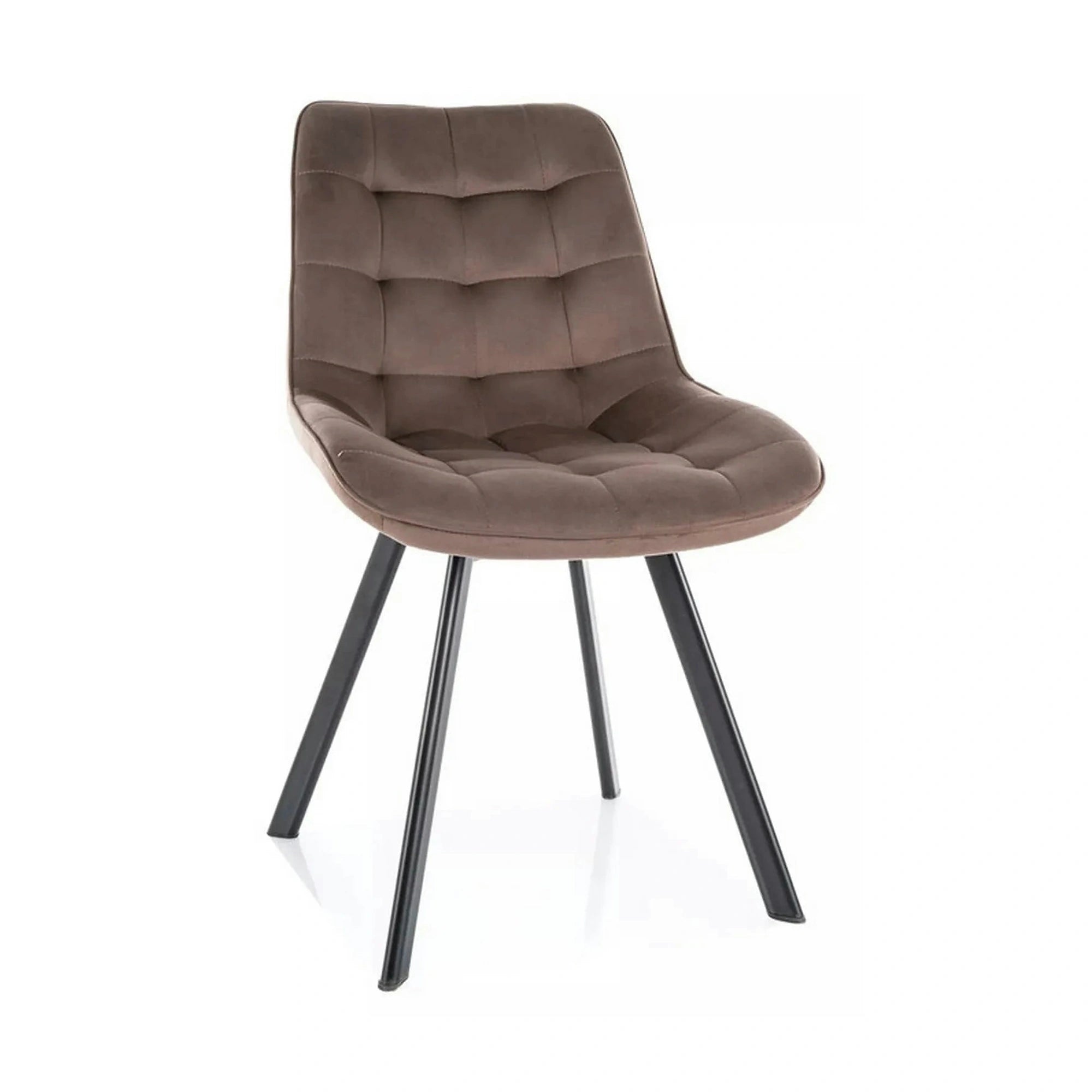 Scaun MONTI, cappuccino - Bluvel 38, stofa catifelata/metal, 51x60x88 cm