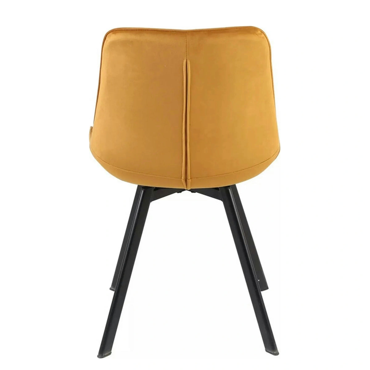 Scaun MONTI, galben curry - Bluvel 68, stofa catifelata/metal, 51x44x88 cm