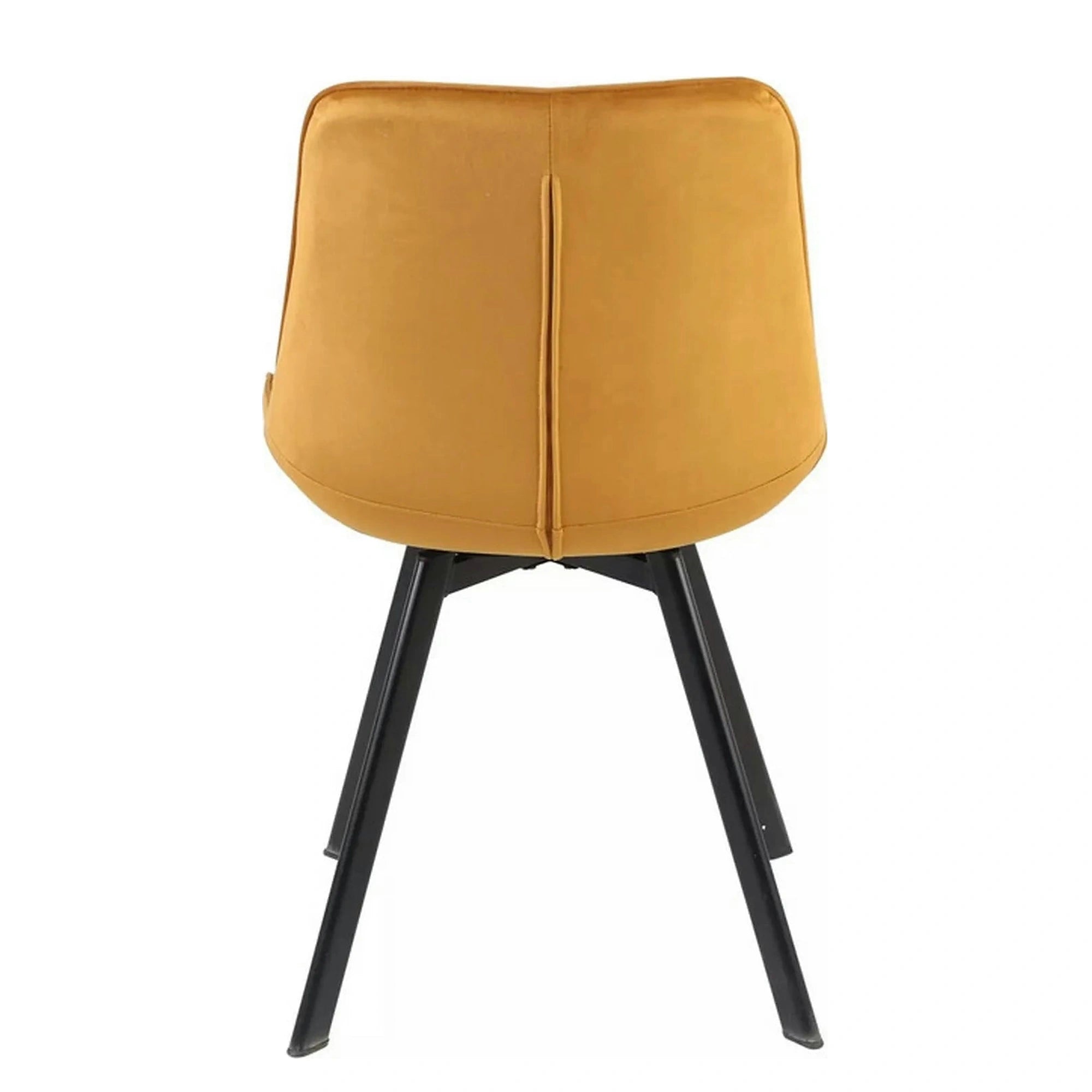 Scaun MONTI, galben curry - Bluvel 68, stofa catifelata/metal, 51x44x88 cm