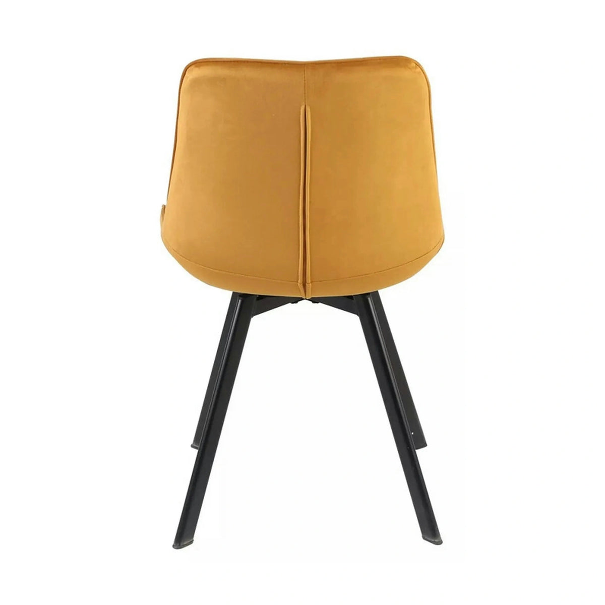Scaun MONTI, galben curry - Bluvel 68, stofa catifelata/metal, 51x44x88 cm