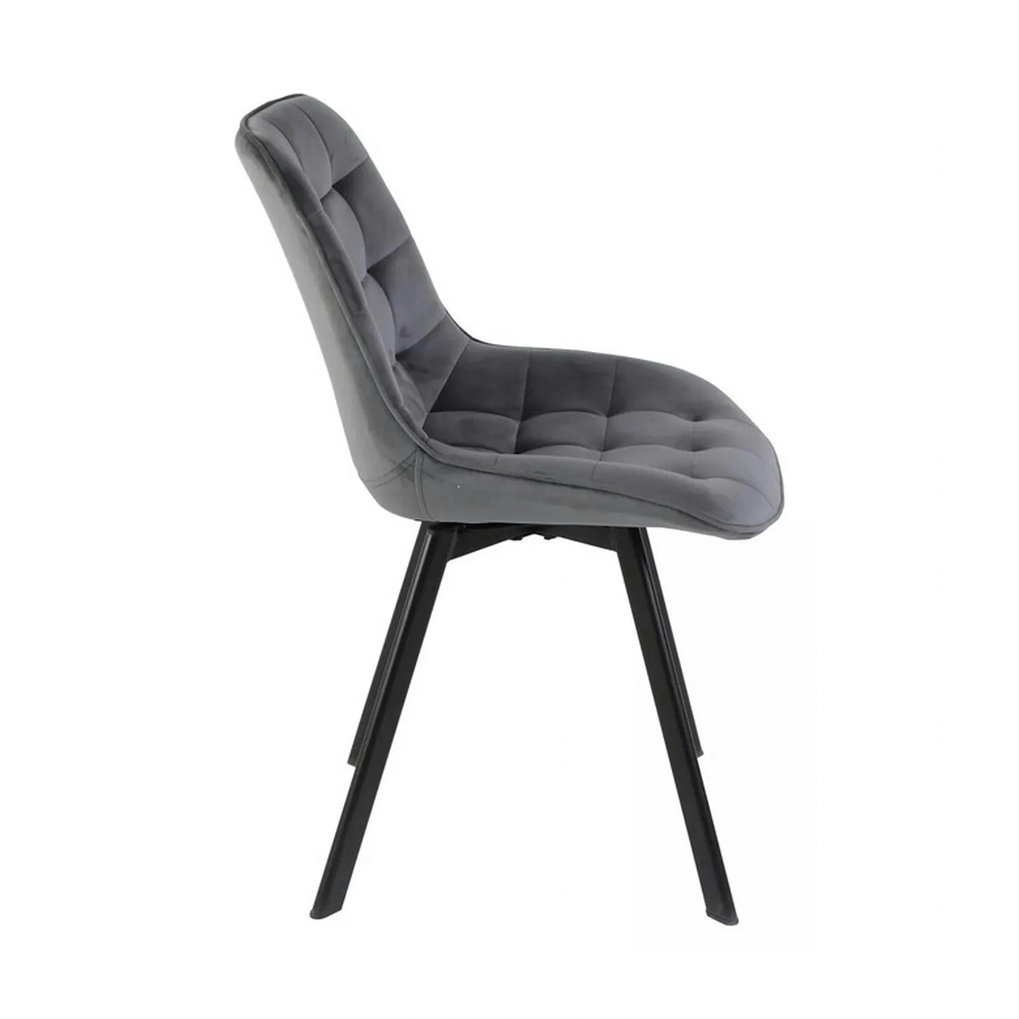 Scaun MONTI, gri - Bluvel 14, stofa catifelata/metal, 51x60x88 cm