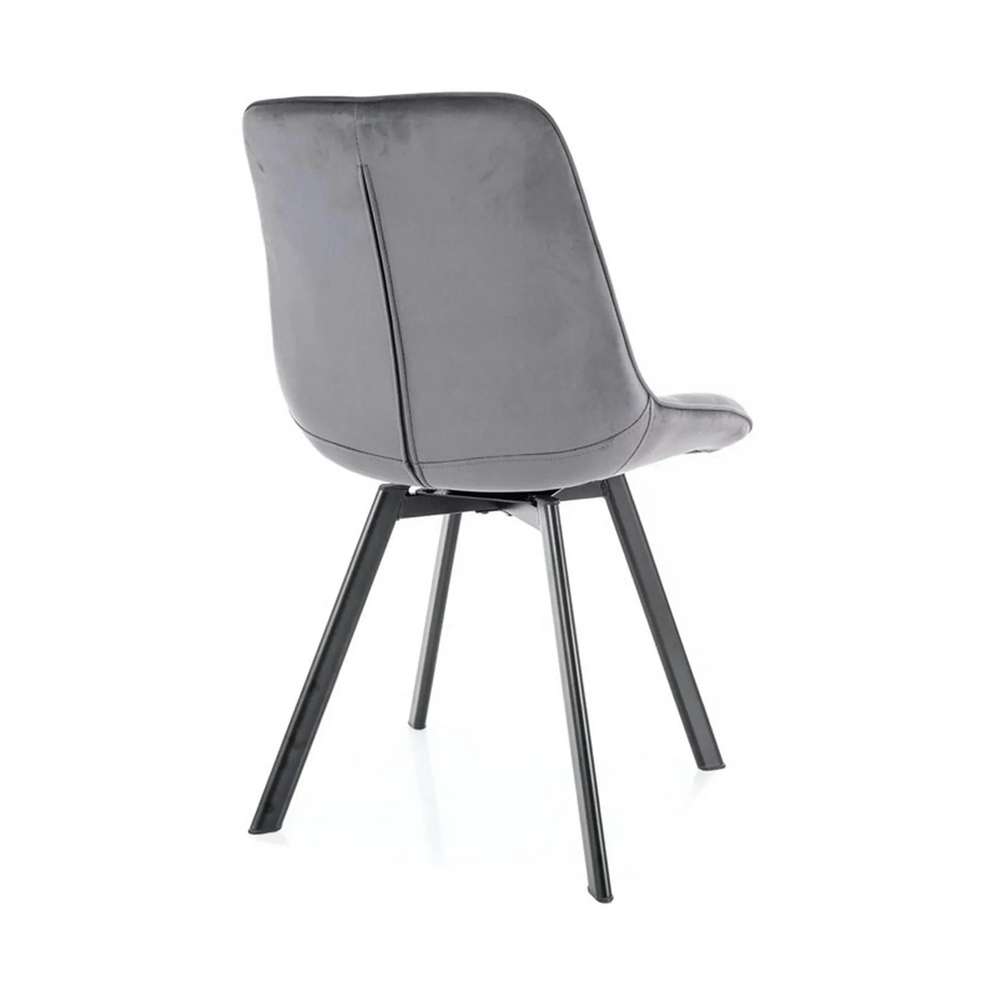 Scaun MONTI, gri - Bluvel 14, stofa catifelata/metal, 51x60x88 cm