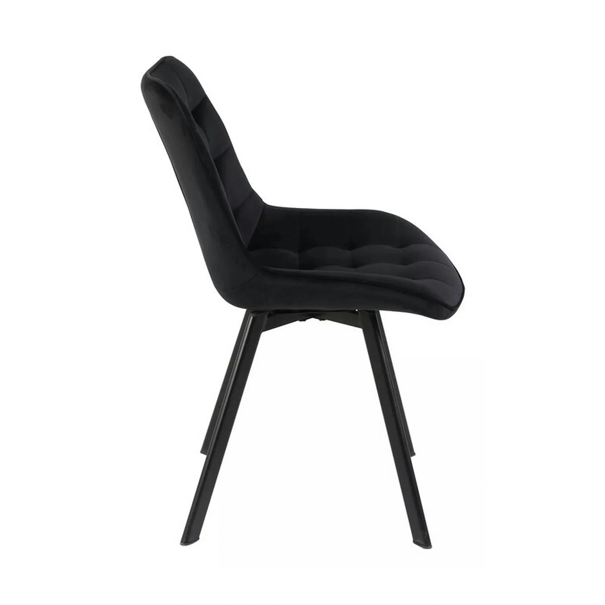 Scaun MONTI, negru - Bluvel 19, stofa catifelata/metal, 51x60x88 cm
