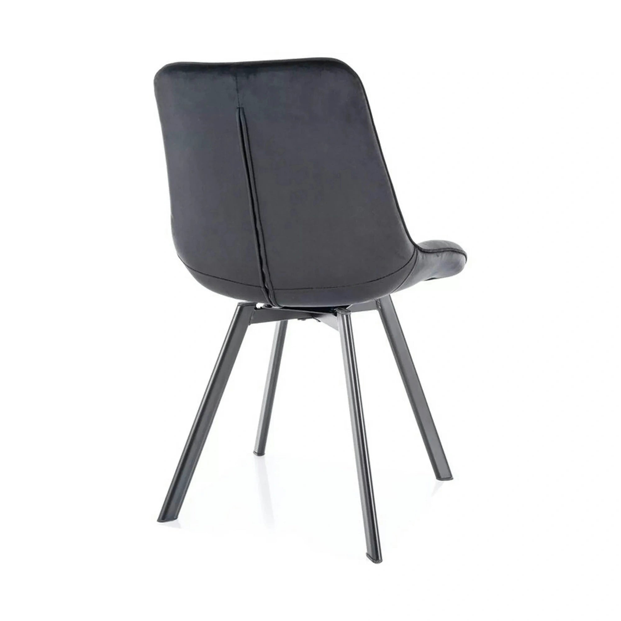 Scaun MONTI, negru - Bluvel 19, stofa catifelata/metal, 51x60x88 cm