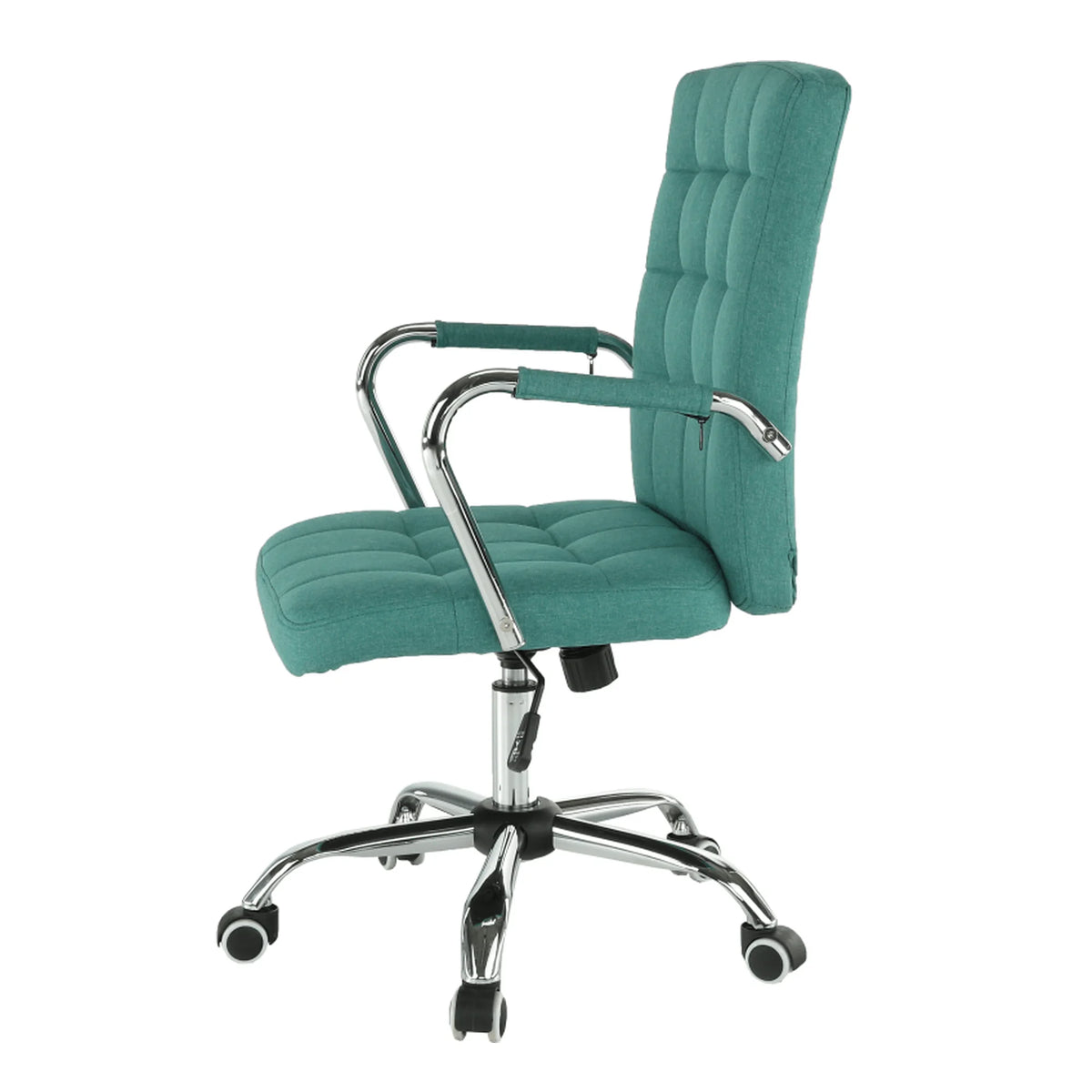 Scaun MORGEN, verde/crom, stofa clasica/metal, 51x64x93/103 cm