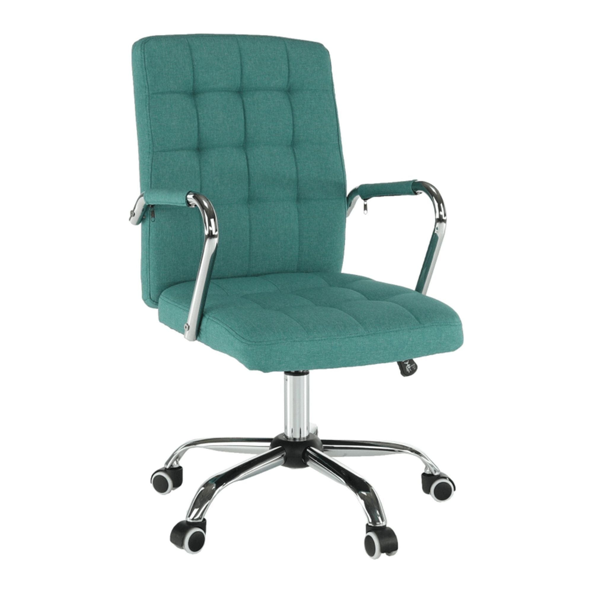 Scaun MORGEN, verde/crom, stofa clasica/metal, 51x64x93/103 cm