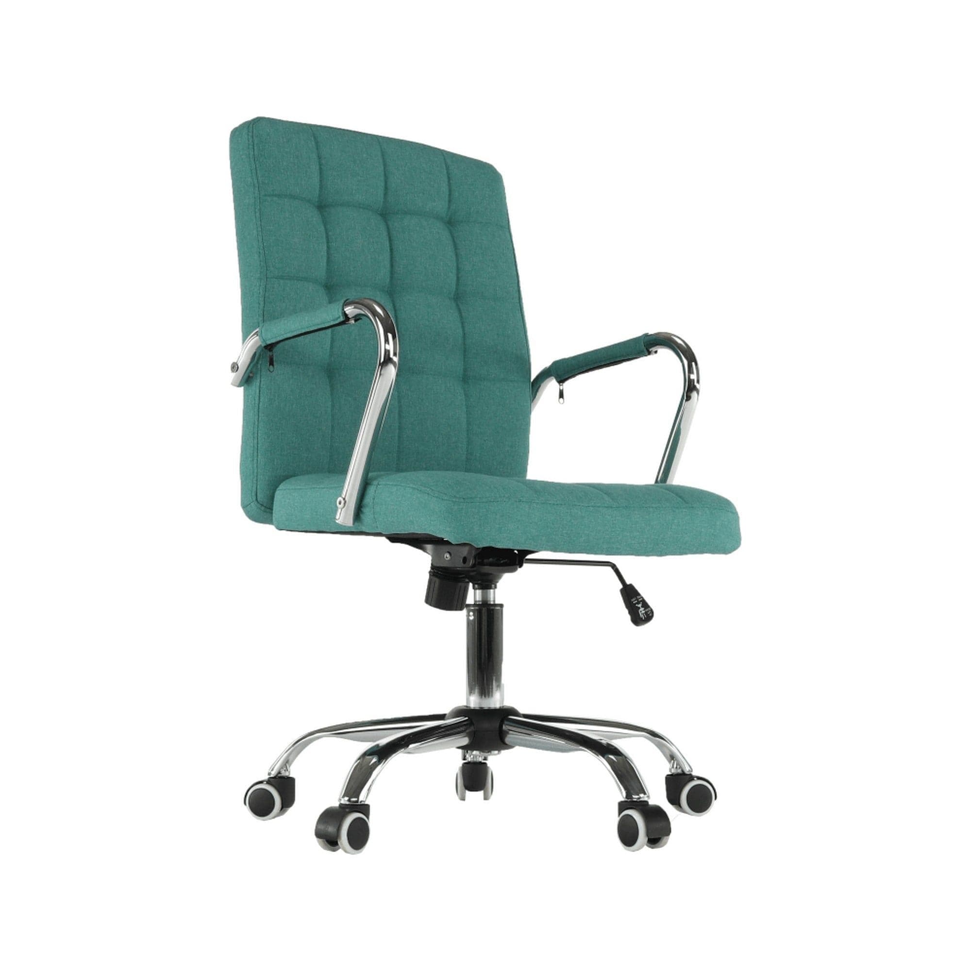 Scaun MORGEN, verde/crom, stofa clasica/metal, 51x64x93/103 cm