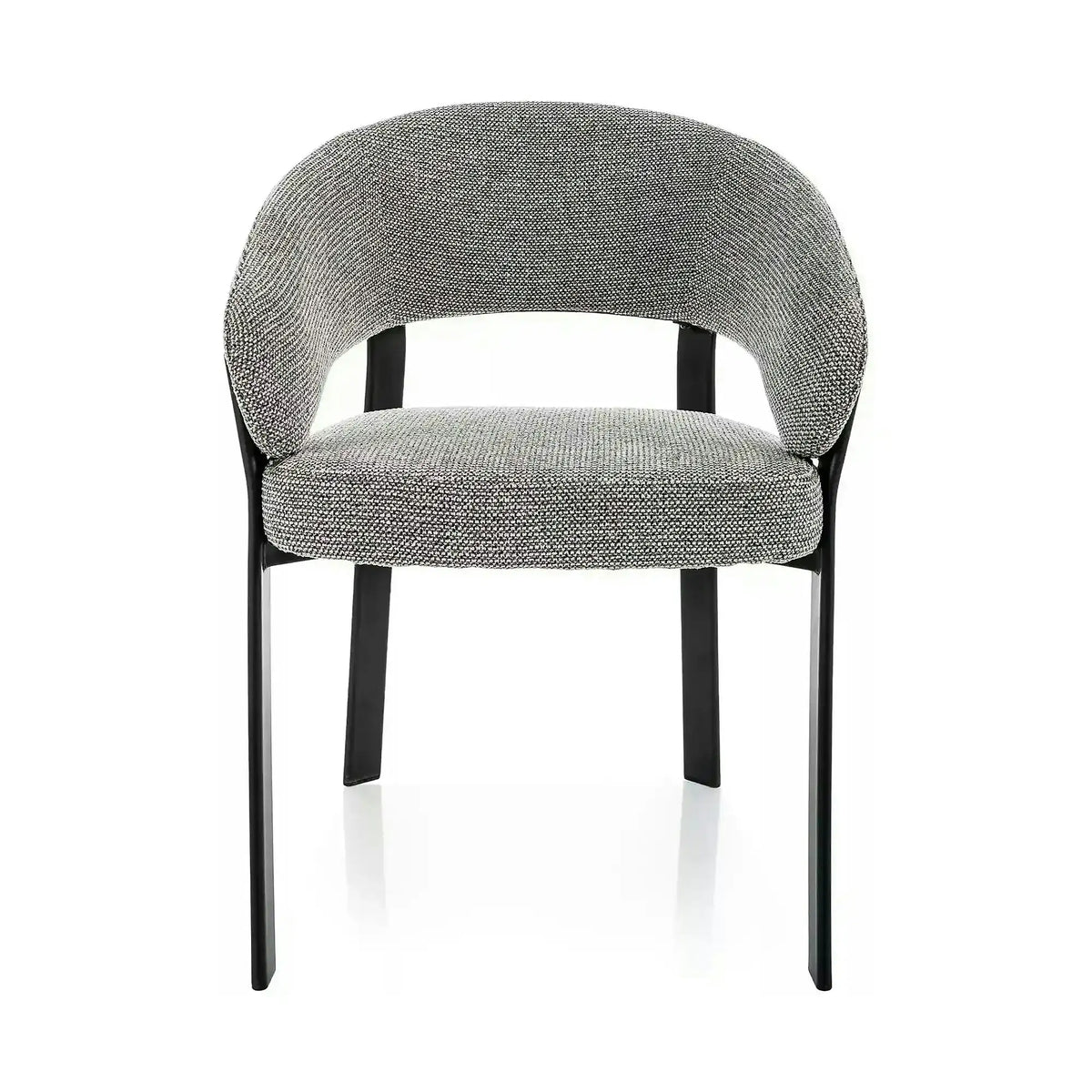 Scaun NAGOJA, gri/negru, stofă clasică/metal, 56x50x80 cm
