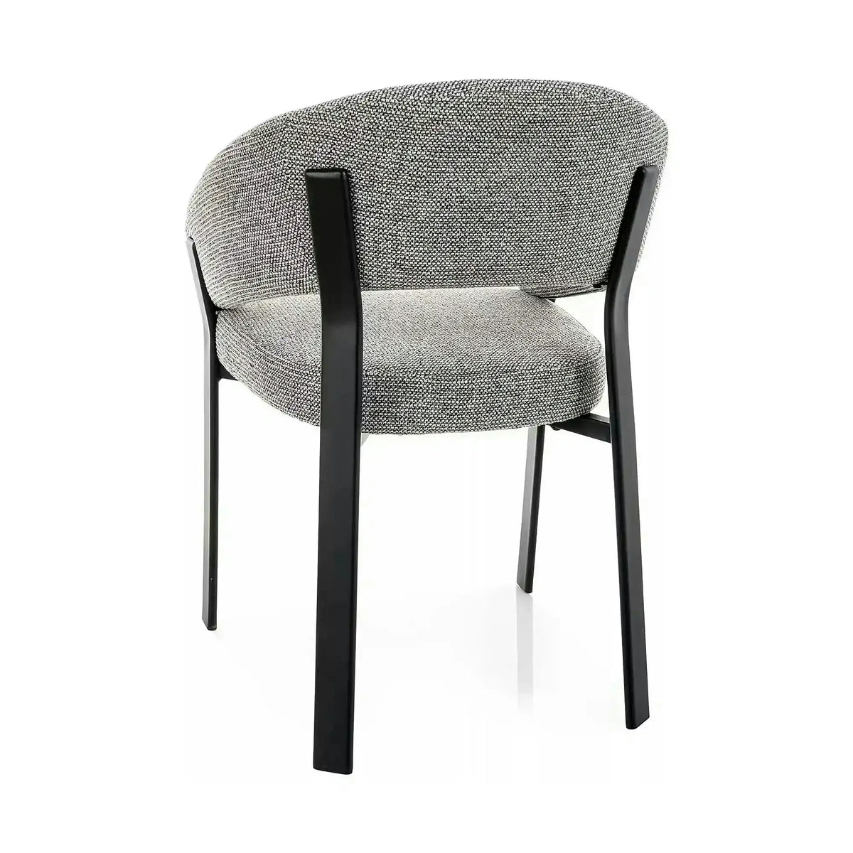 Scaun NAGOJA, gri/negru, stofă clasică/metal, 56x50x80 cm