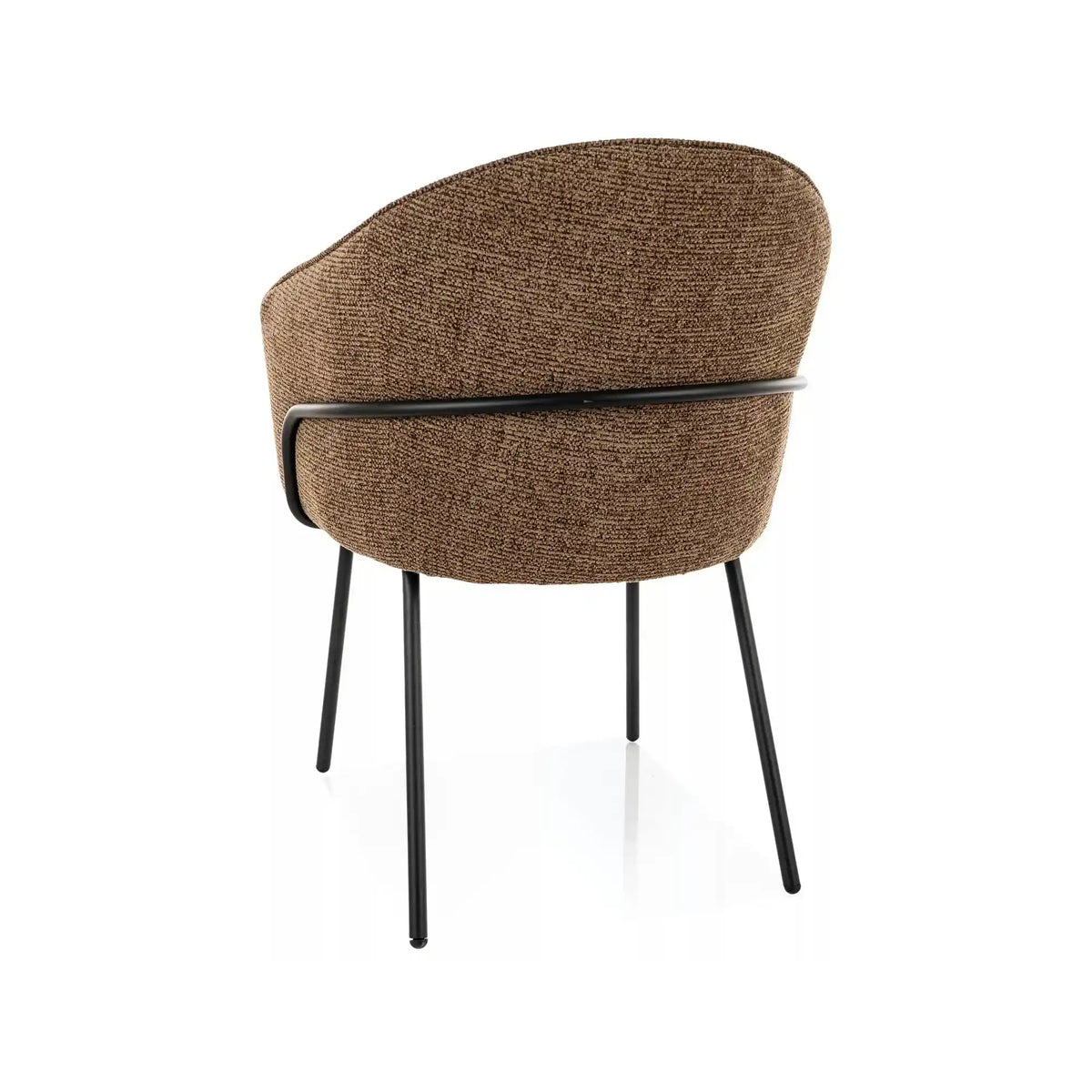 Scaun NAO, cappuccino/negru, stofă/metal, 60x46x82 cm