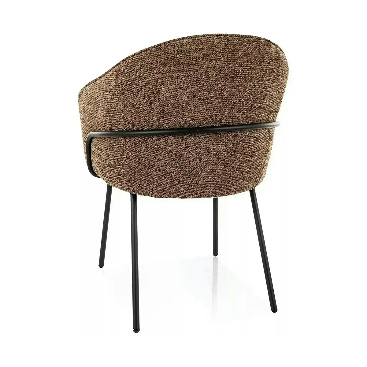 Scaun NAO, cappuccino/negru, stofă/metal, 60x46x82 cm