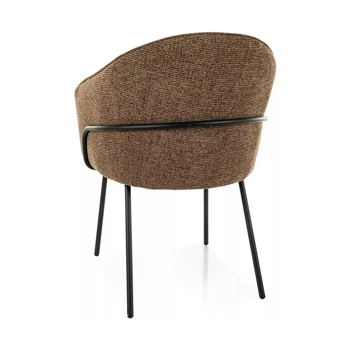 Scaun NAO, cappuccino/negru, stofă/metal, 60x46x82 cm