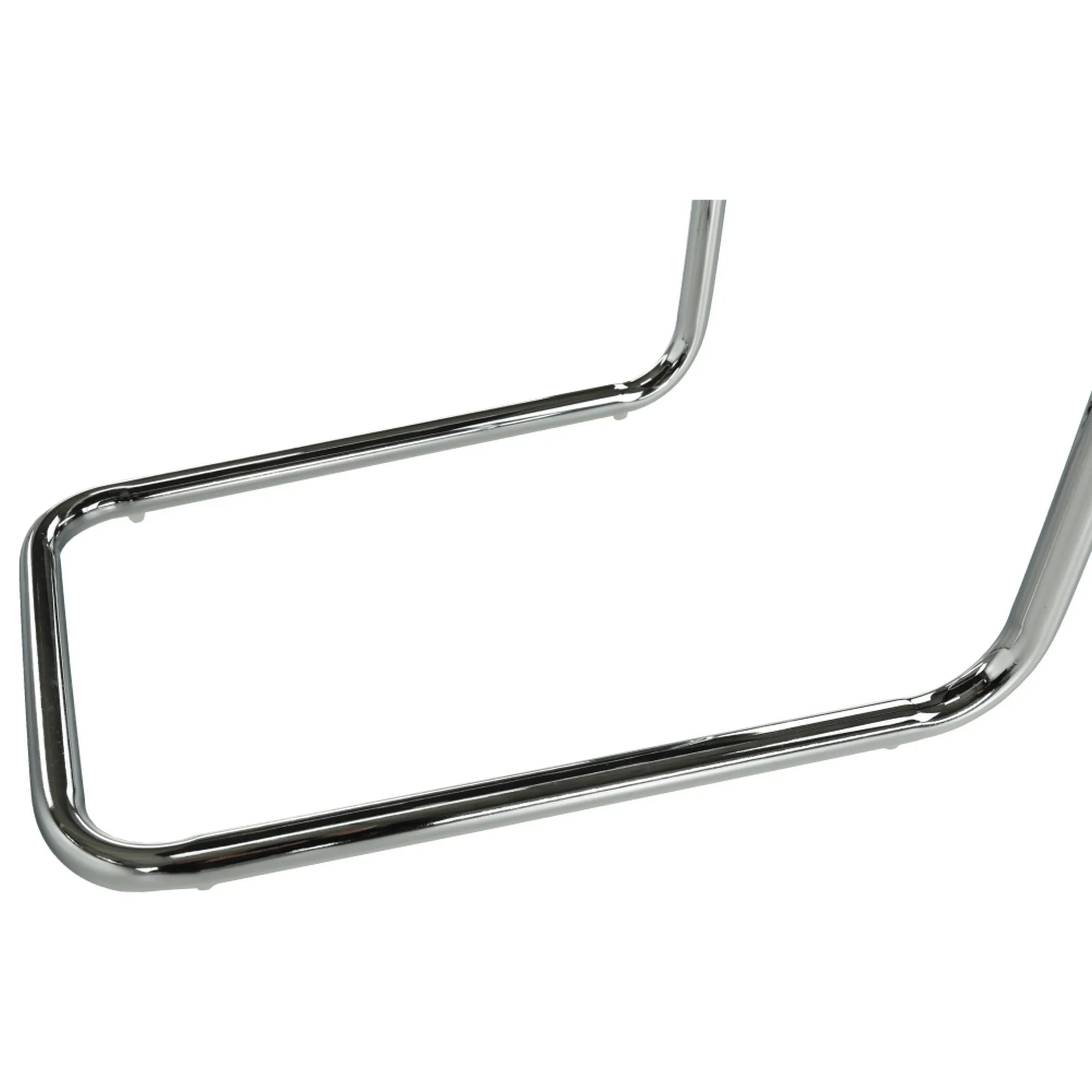 Scaun NEANA, negru/alb/crom, piele ecologica/metal, 42x42x98 cm