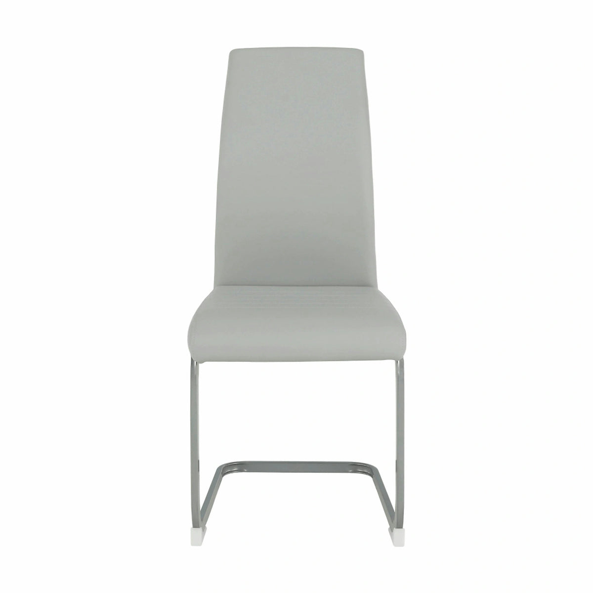 Scaun NOBATA, gri deschis, piele ecologica/metal, 42x56x99 cm