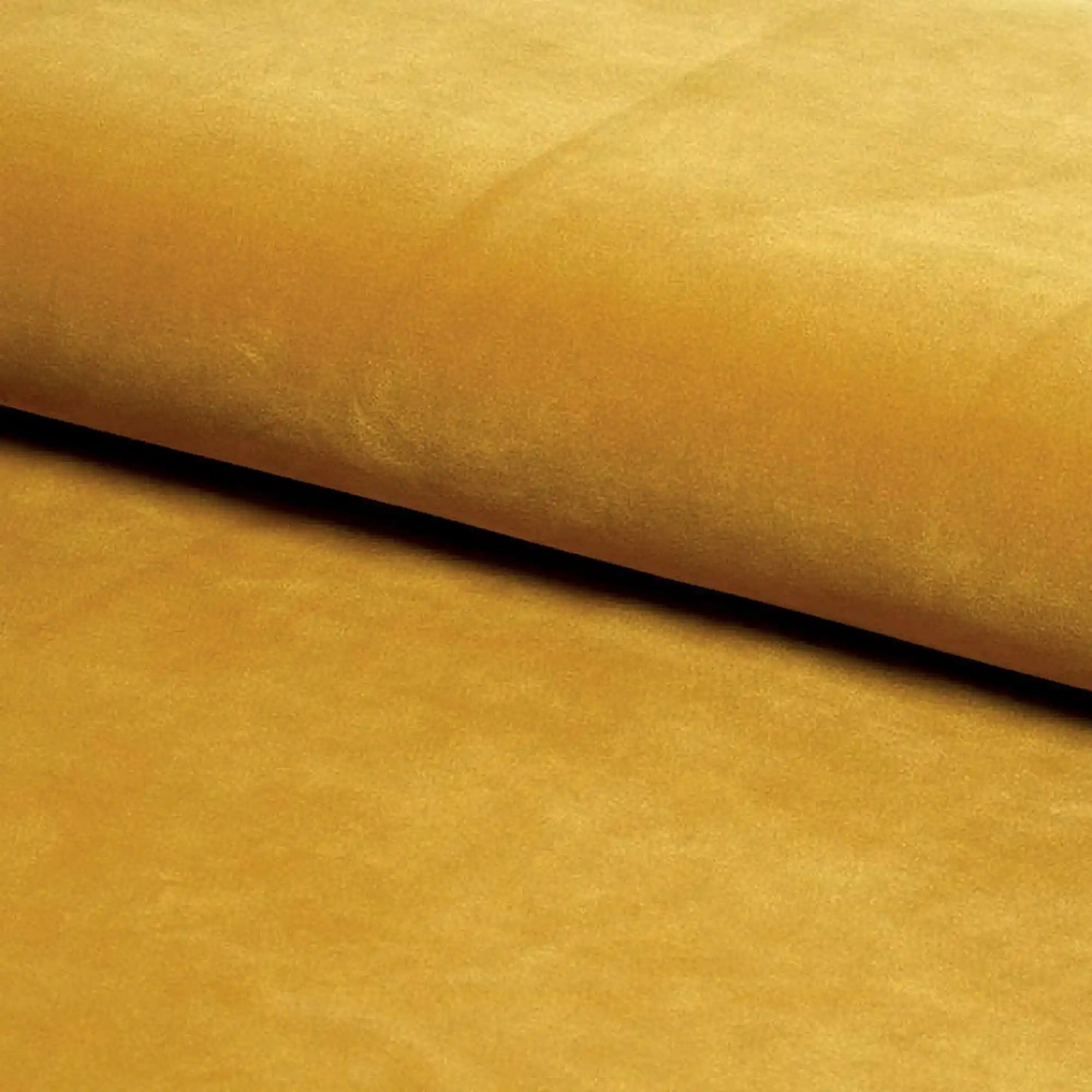 Scaun NORTE, galben mustar/negru, stofa catifelata/metal, 76x40x75 cm