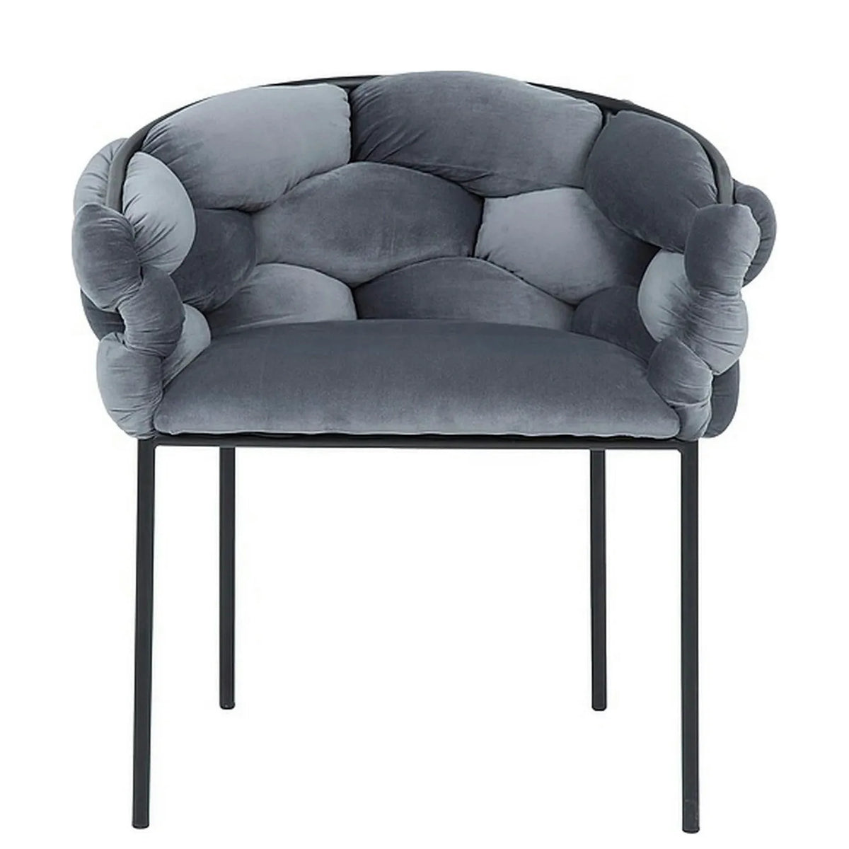Scaun NORTE, gri/negru, stofa catifelata/metal, 76x40x75 cm