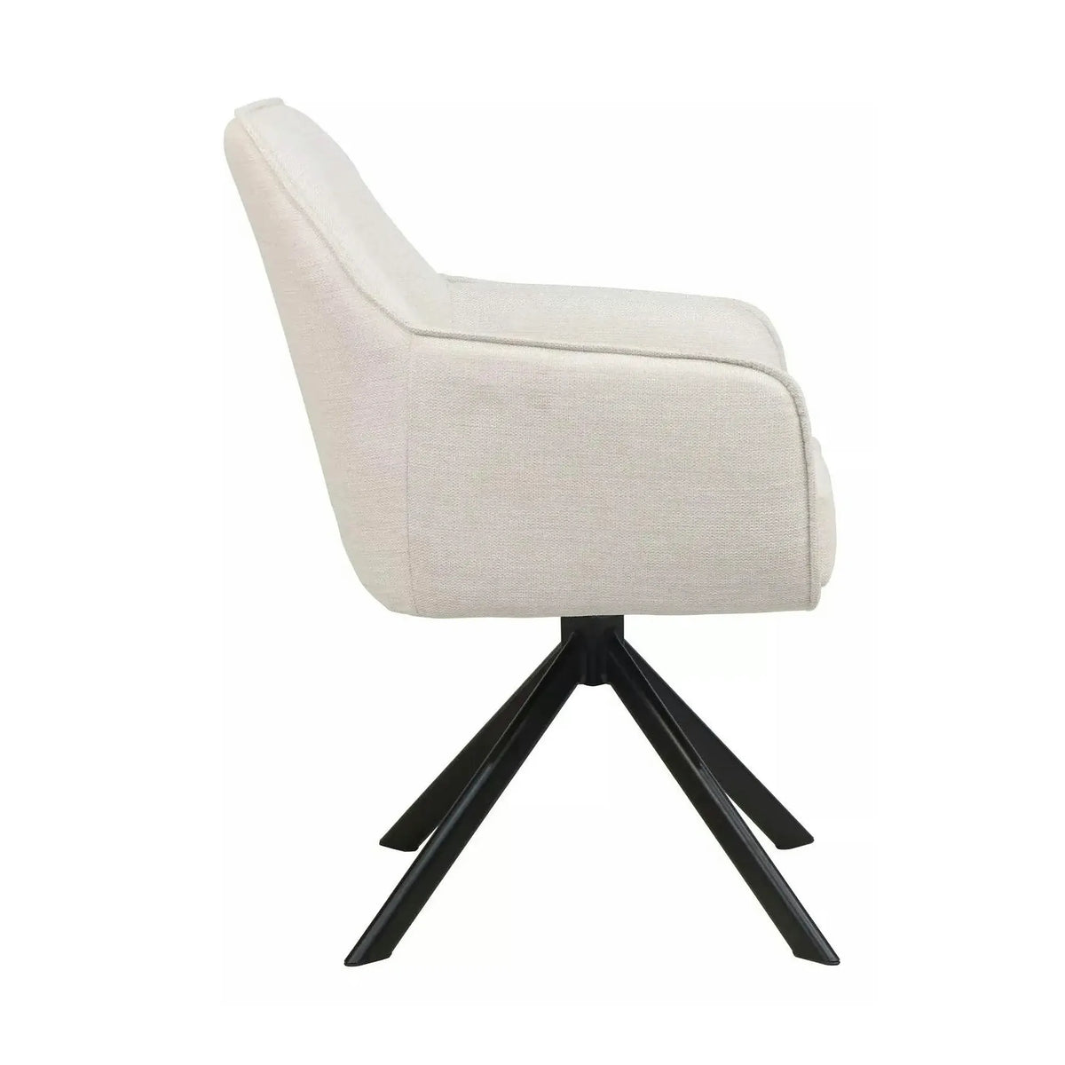 Scaun NOTTI, bej deschis/negru, stofa clasica/metal, 55x62x83 cm