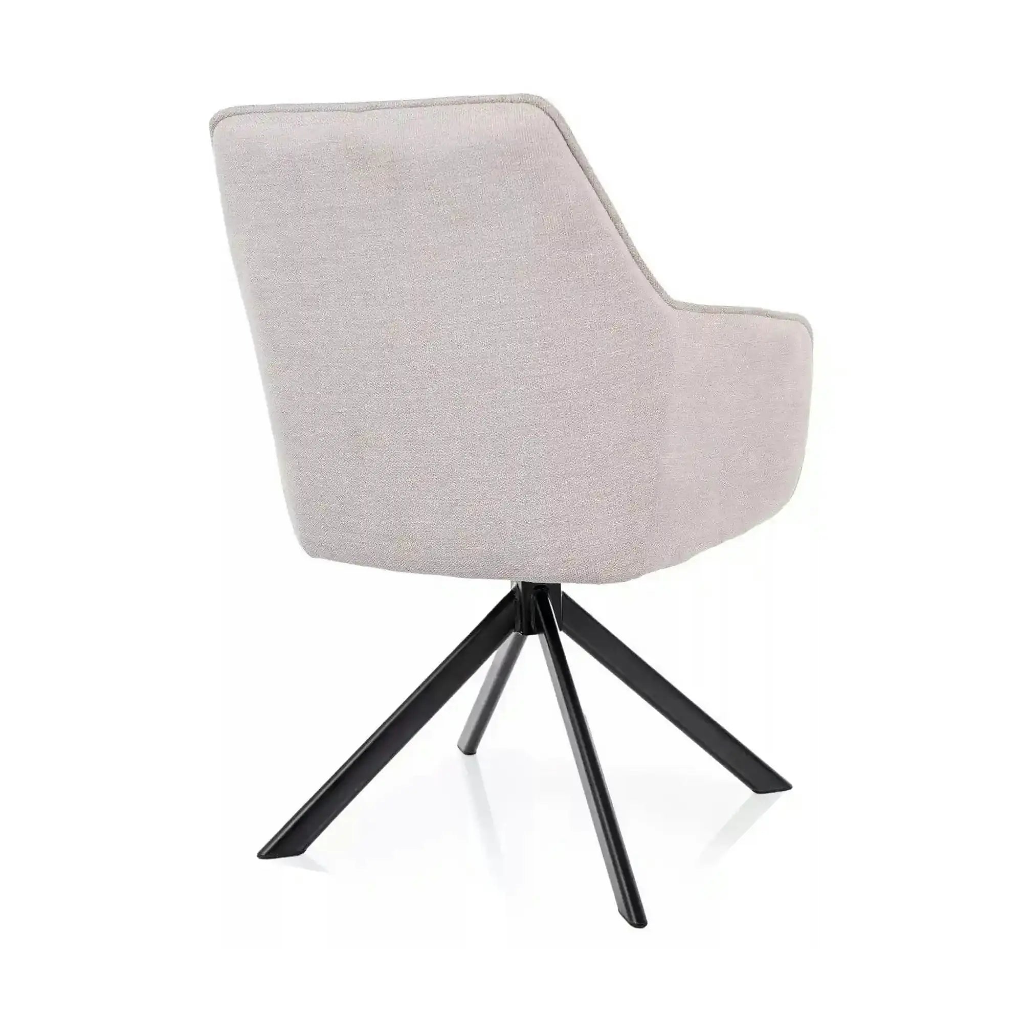 Scaun NOTTI, bej deschis/negru, stofa clasica/metal, 55x62x83 cm