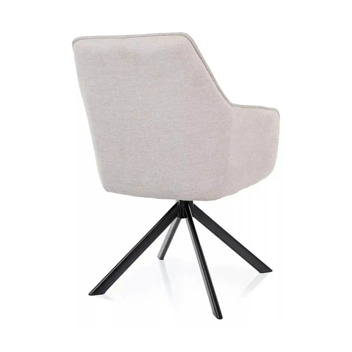 Scaun NOTTI, bej deschis/negru, stofa clasica/metal, 55x62x83 cm