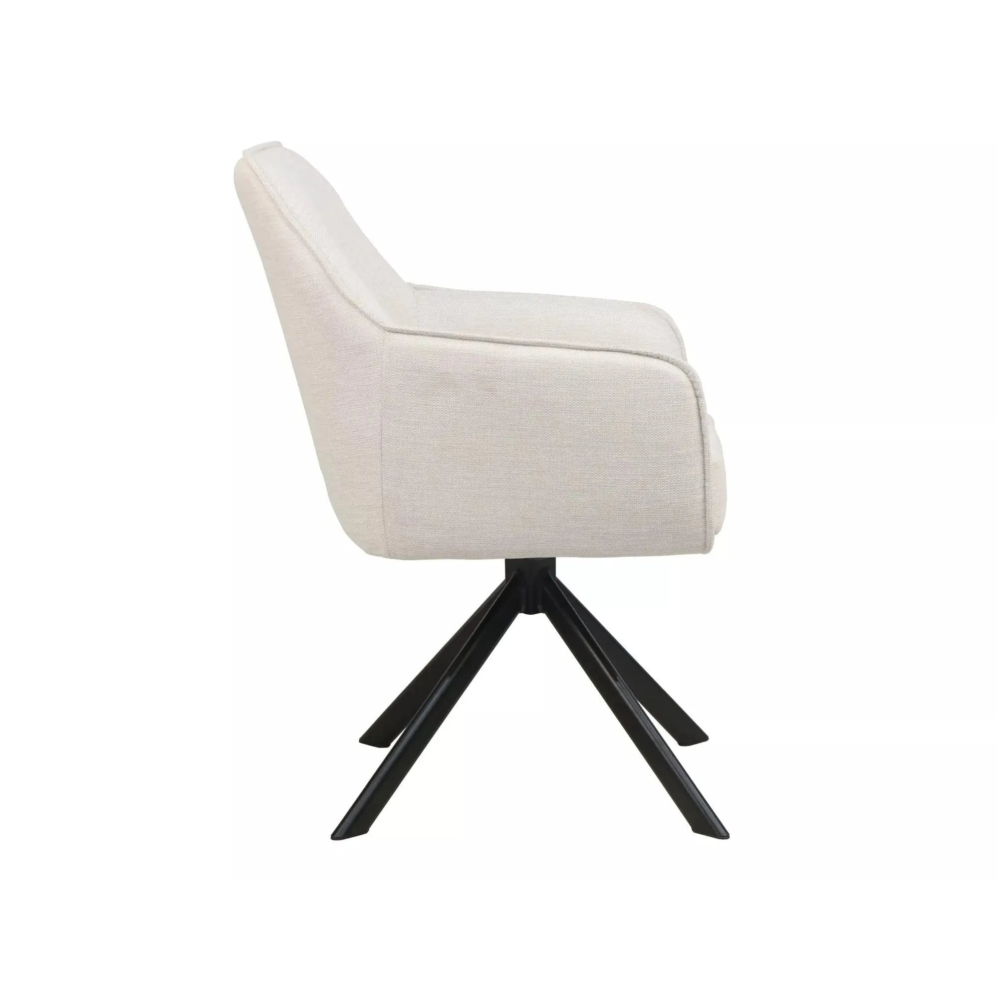 Scaun NOTTI, bej deschis/negru, stofa clasica/metal, 55x62x83 cm