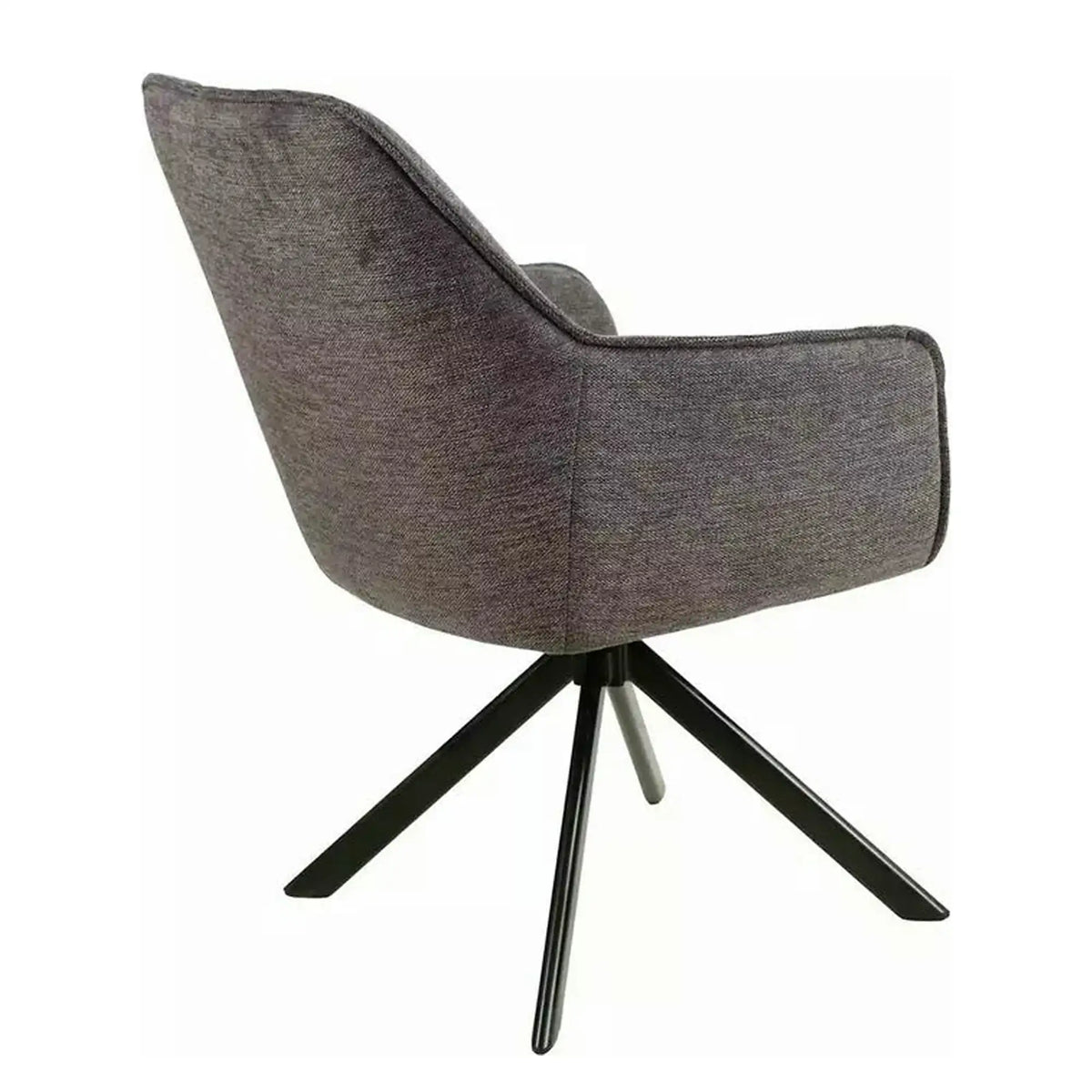 Scaun NOTTI, gri inchis/negru, stofa clasica/metal, 55x45x83 cm