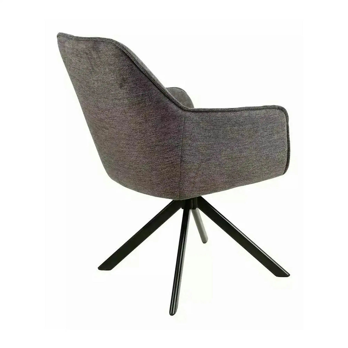 Scaun NOTTI, gri inchis/negru, stofa clasica/metal, 55x45x83 cm