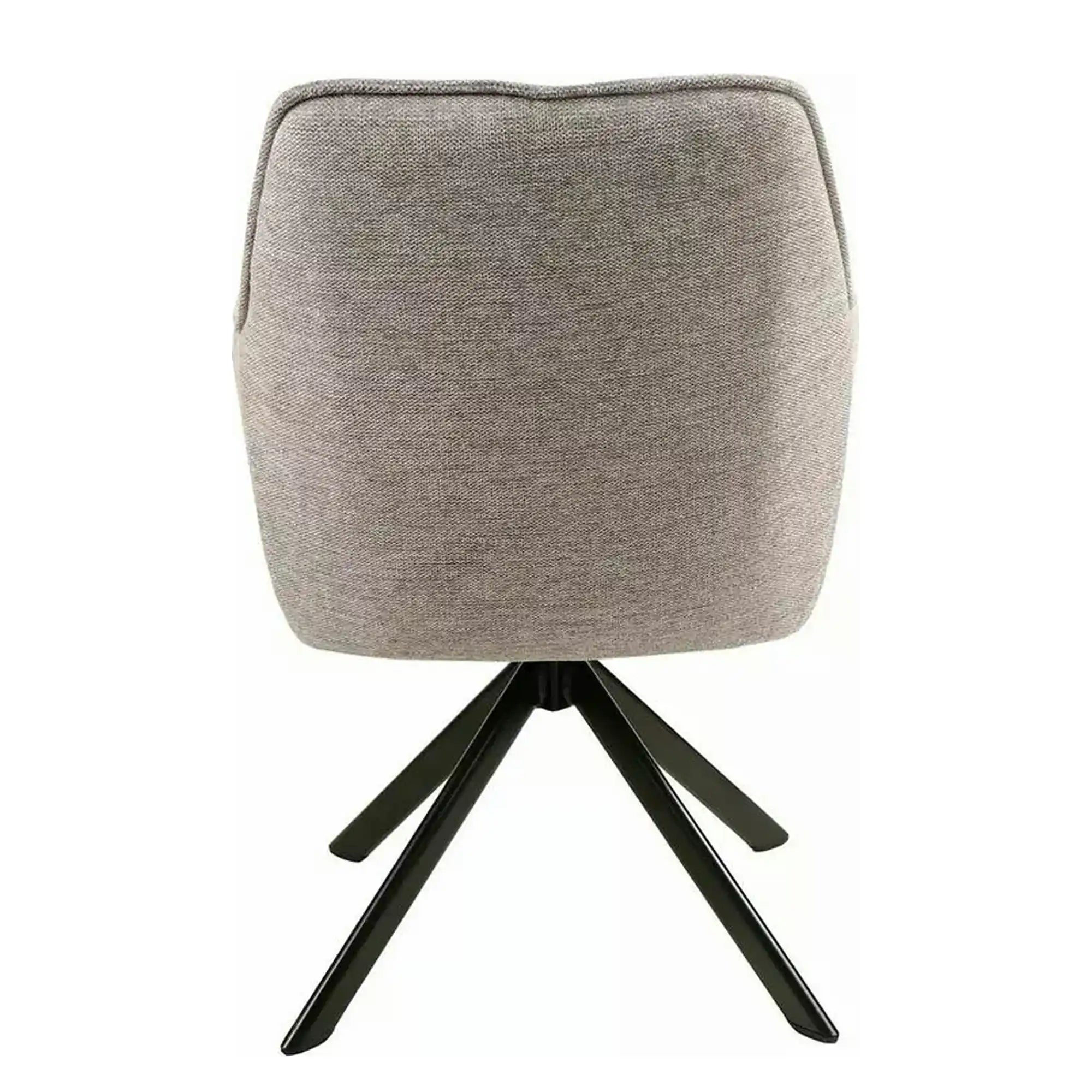 Scaun NOTTI, gri/negru, stofa clasica/metal, 55x45x83 cm