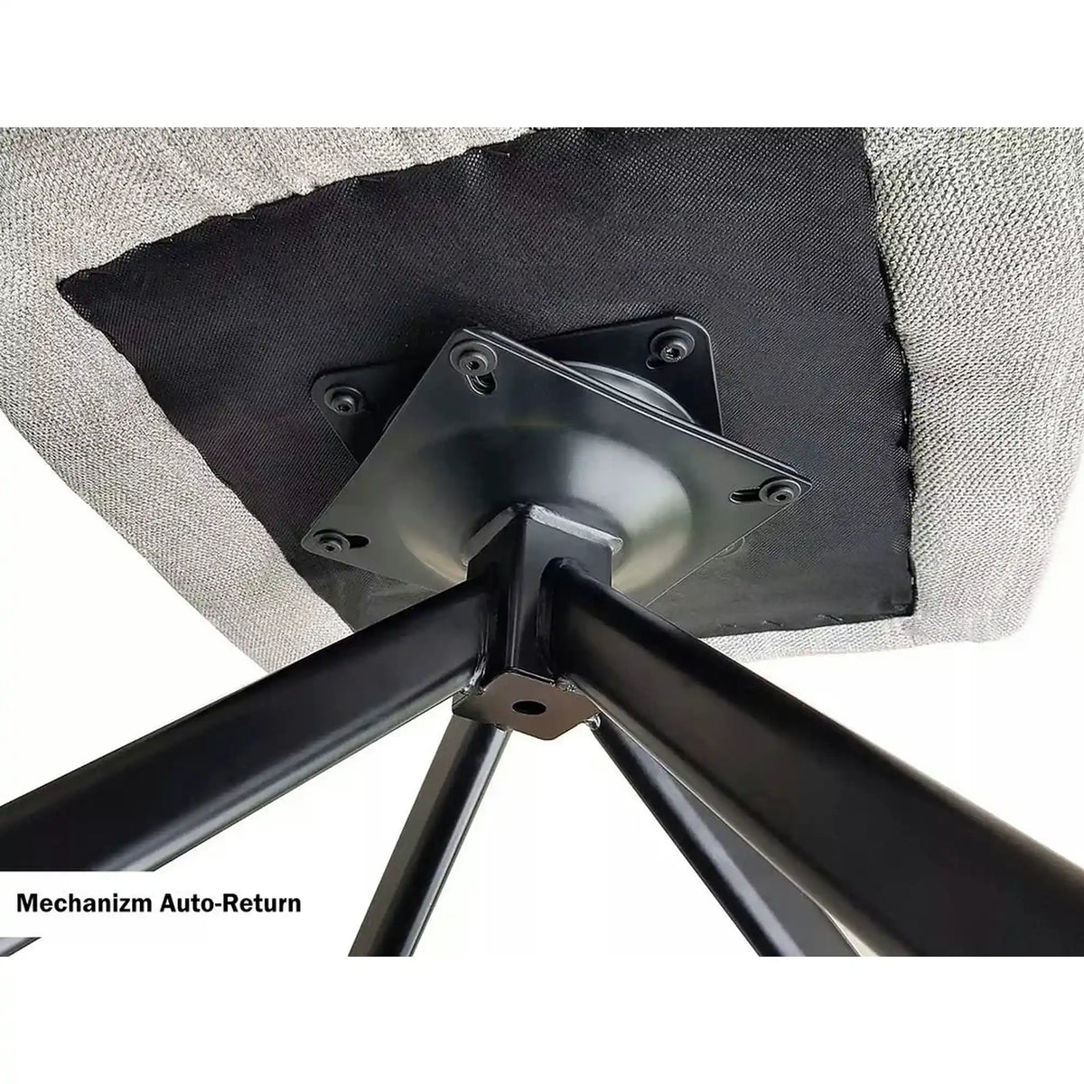 Scaun NOTTI, gri/negru, stofa clasica/metal, 55x45x83 cm