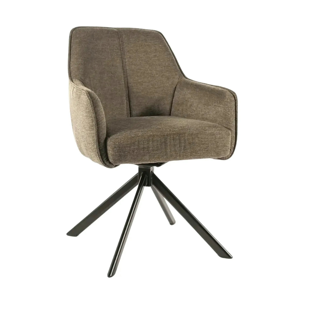 Scaun NOTTI, verde maslin/negru, stofa clasica/metal, 55x45x83 cm