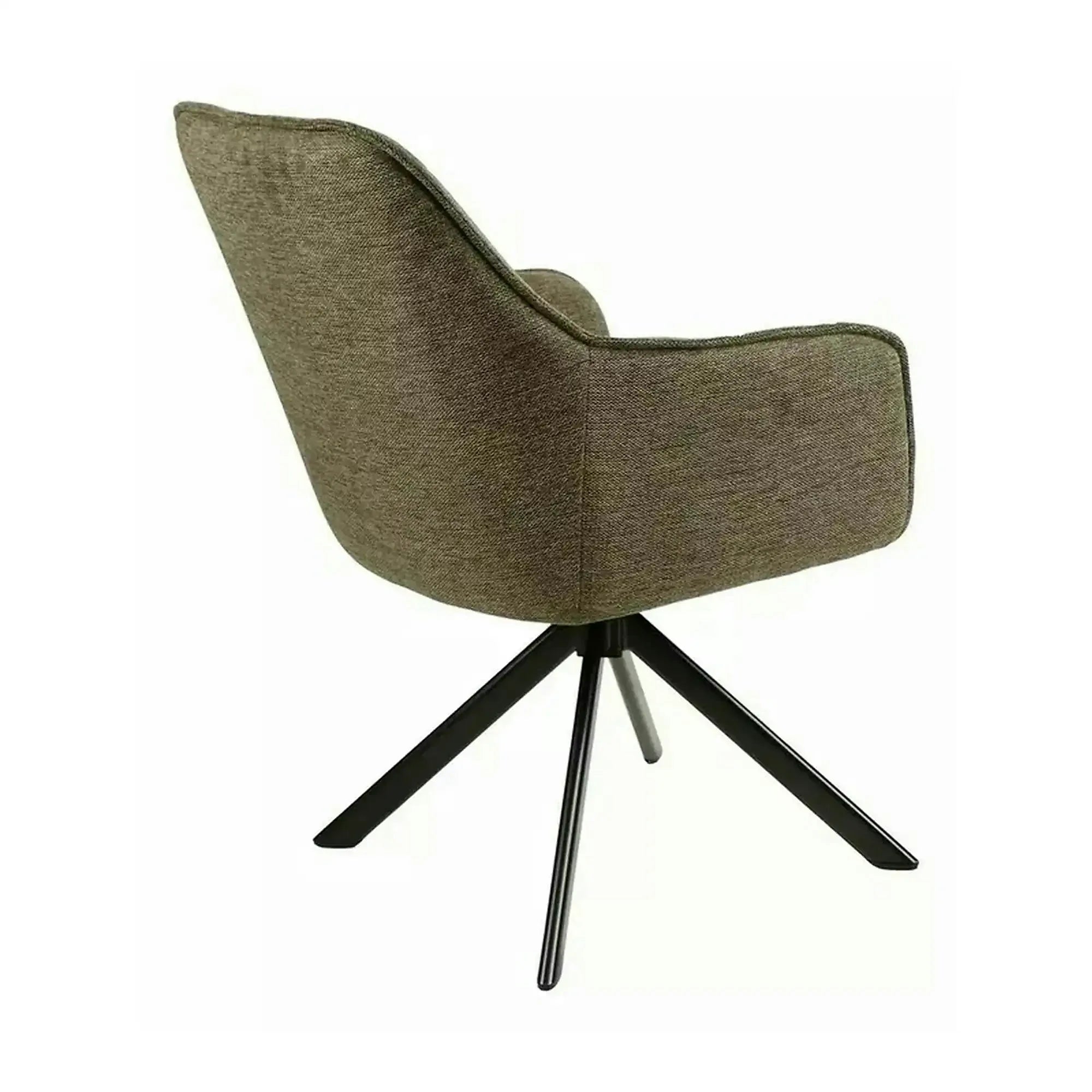 Scaun NOTTI, verde maslin/negru, stofa clasica/metal, 55x45x83 cm