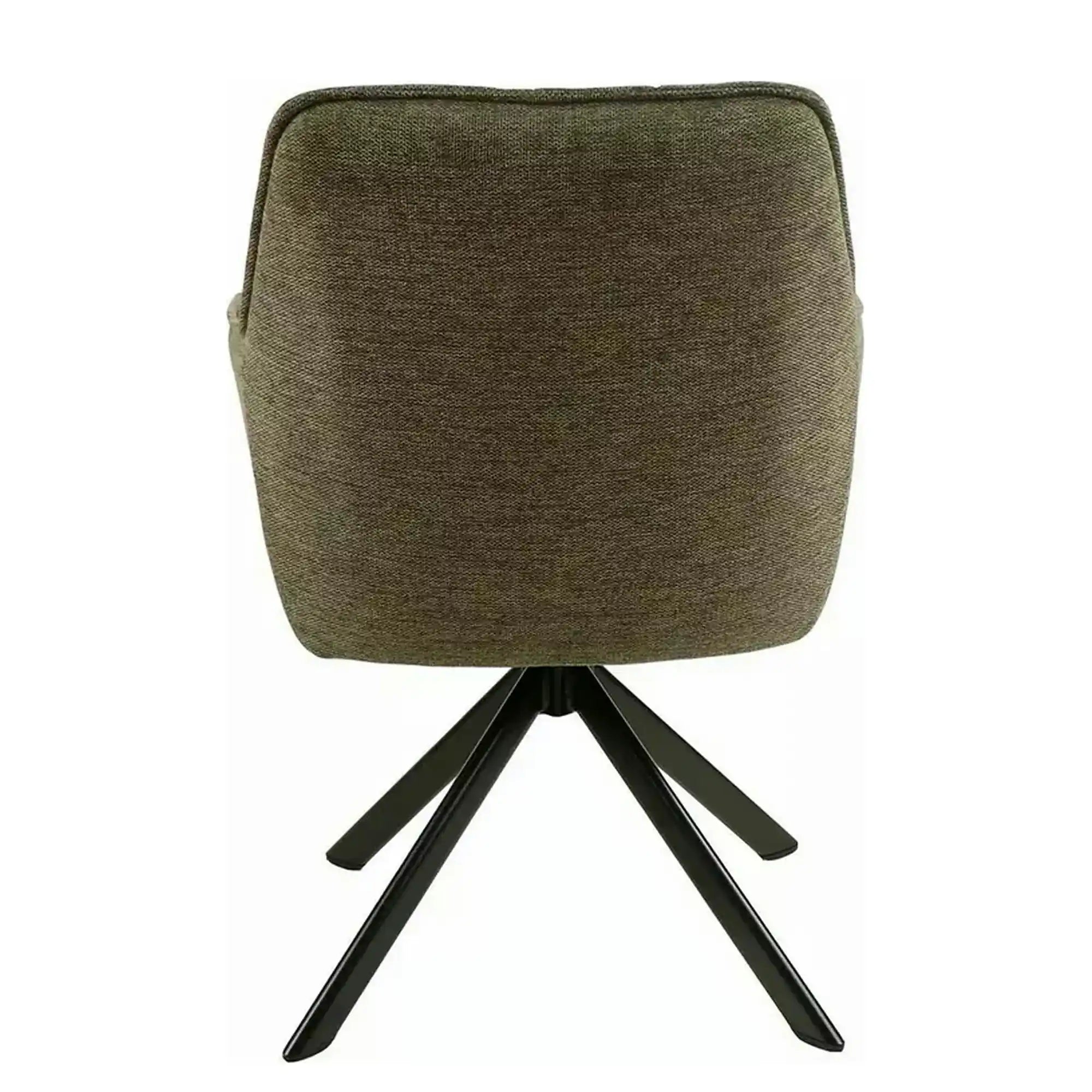 Scaun NOTTI, verde maslin/negru, stofa clasica/metal, 55x45x83 cm