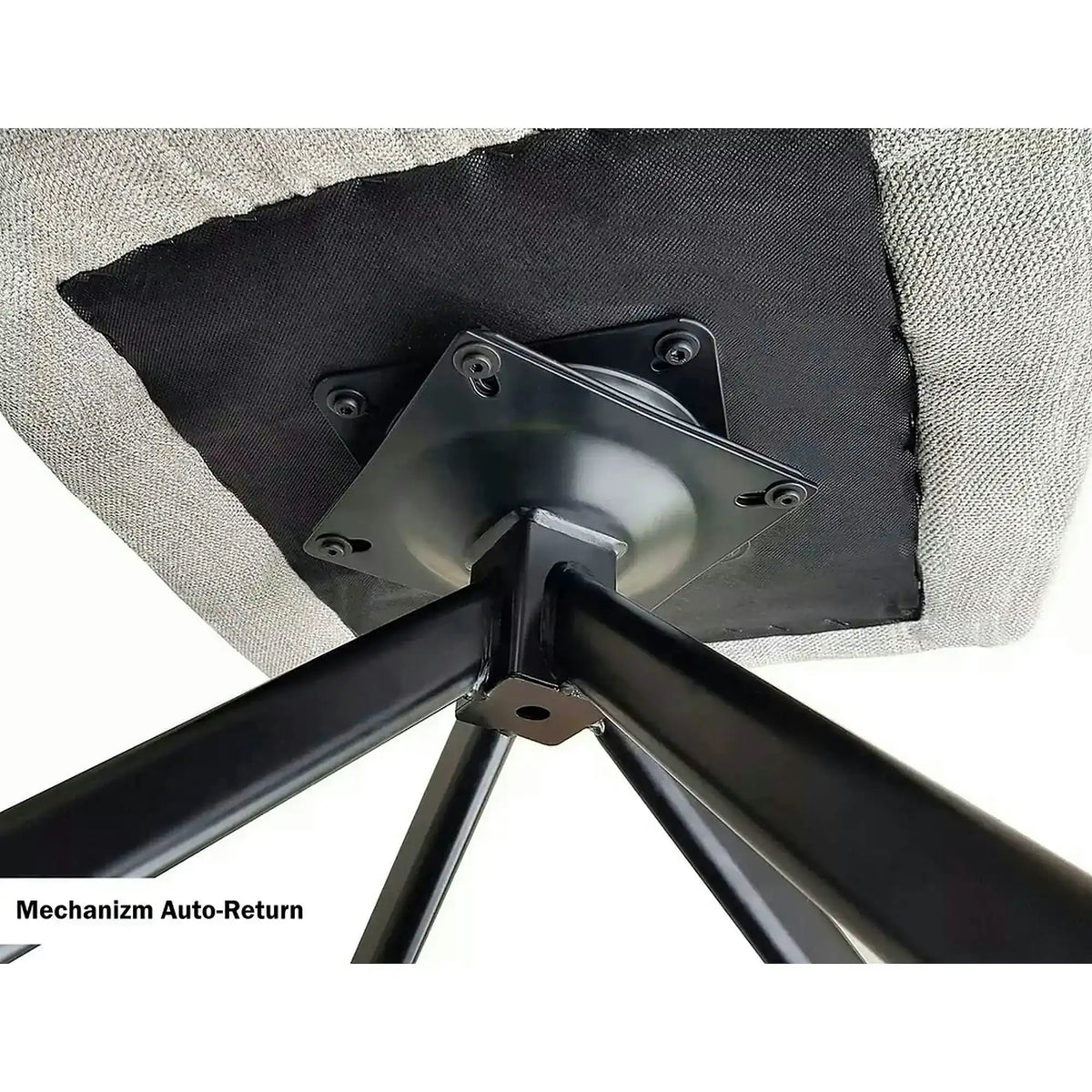 Scaun NOTTI, verde maslin/negru, stofa clasica/metal, 55x45x83 cm