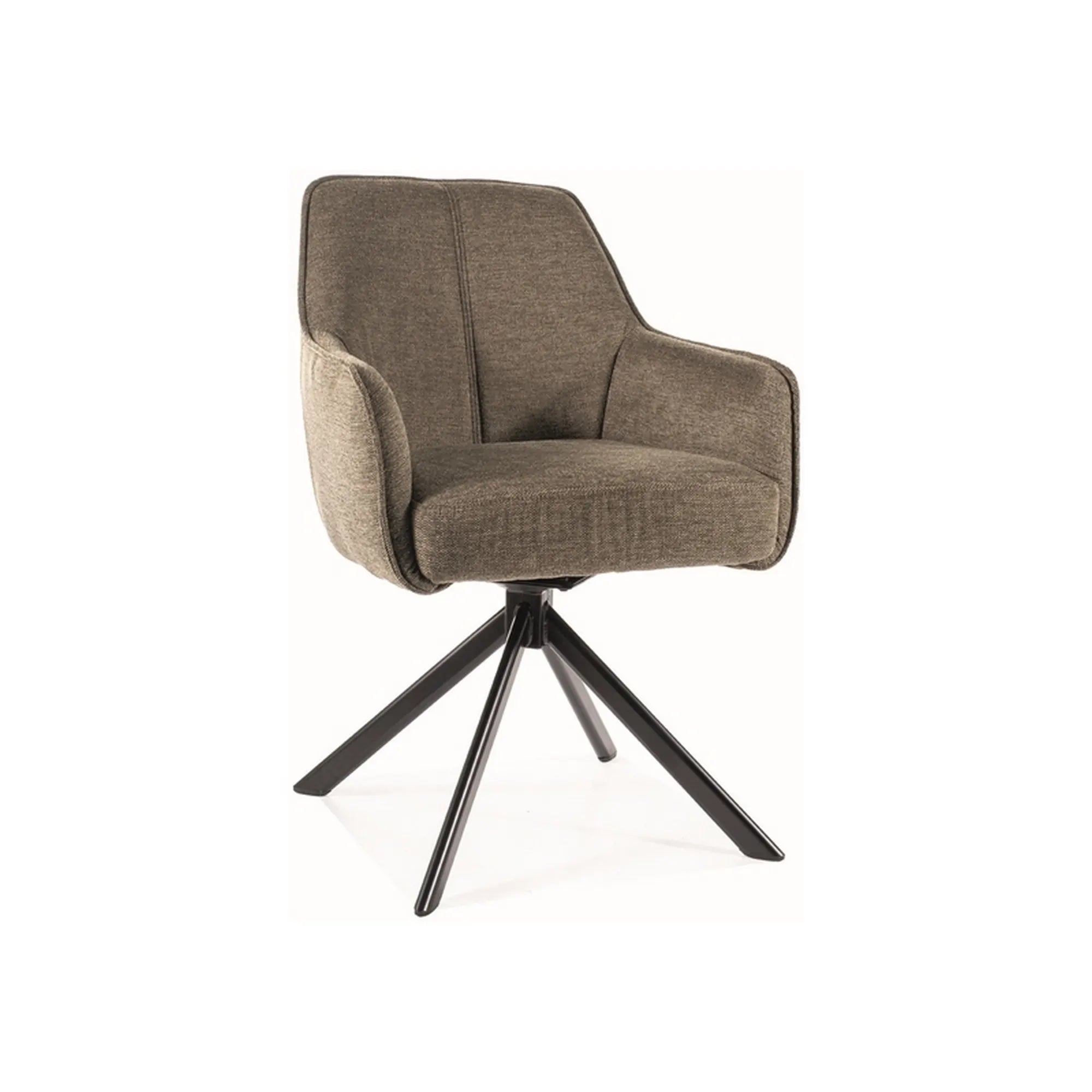 Scaun NOTTI, verde maslin/negru, stofa clasica/metal, 55x45x83 cm