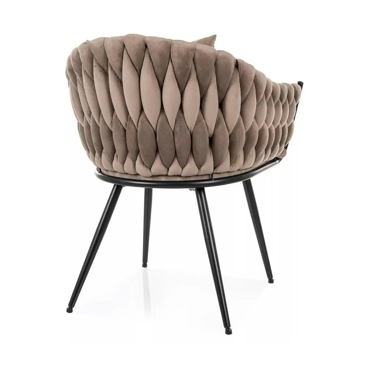 Scaun NUVO, bej inchis - Bluvel 40, stofa catifelata/metal, 62x47x86 cm