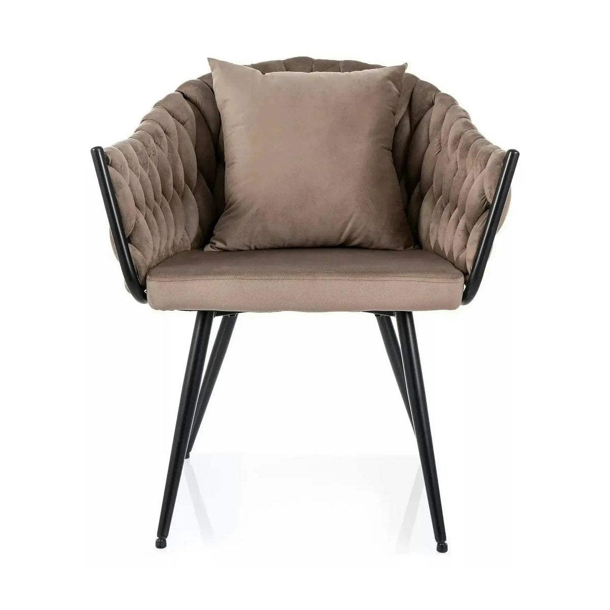 Scaun NUVO, bej inchis - Bluvel 40, stofa catifelata/metal, 62x47x86 cm