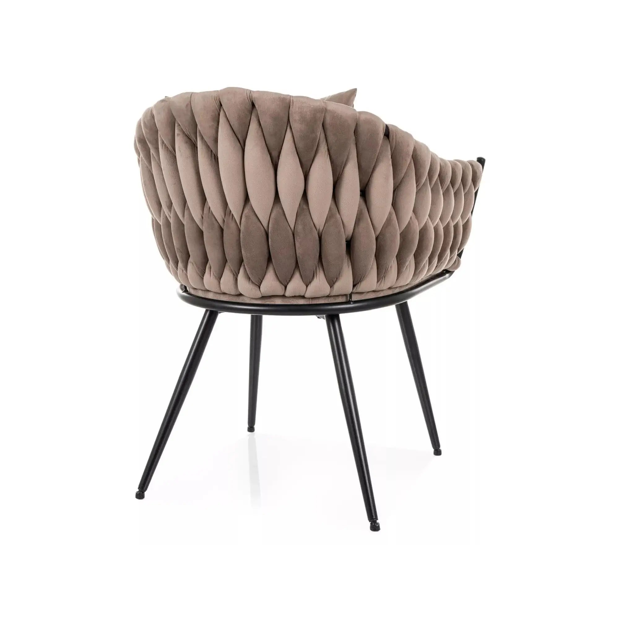 Scaun NUVO, bej inchis - Bluvel 40, stofa catifelata/metal, 62x47x86 cm