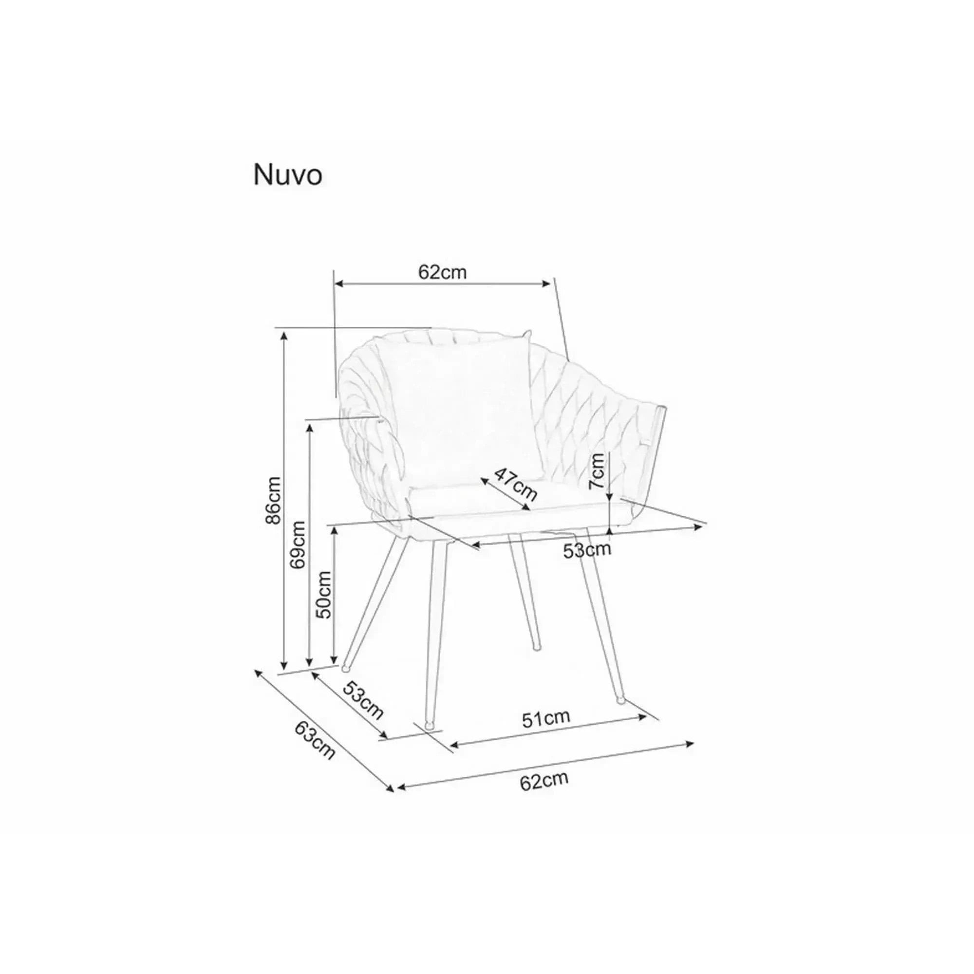 Scaun NUVO, bej inchis - Bluvel 40, stofa catifelata/metal, 62x47x86 cm