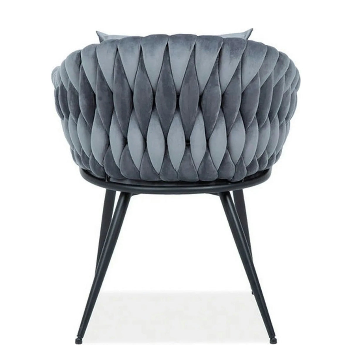 Scaun NUVO, gri/negru, stofa catifelata,metal, 62x47x86 cm