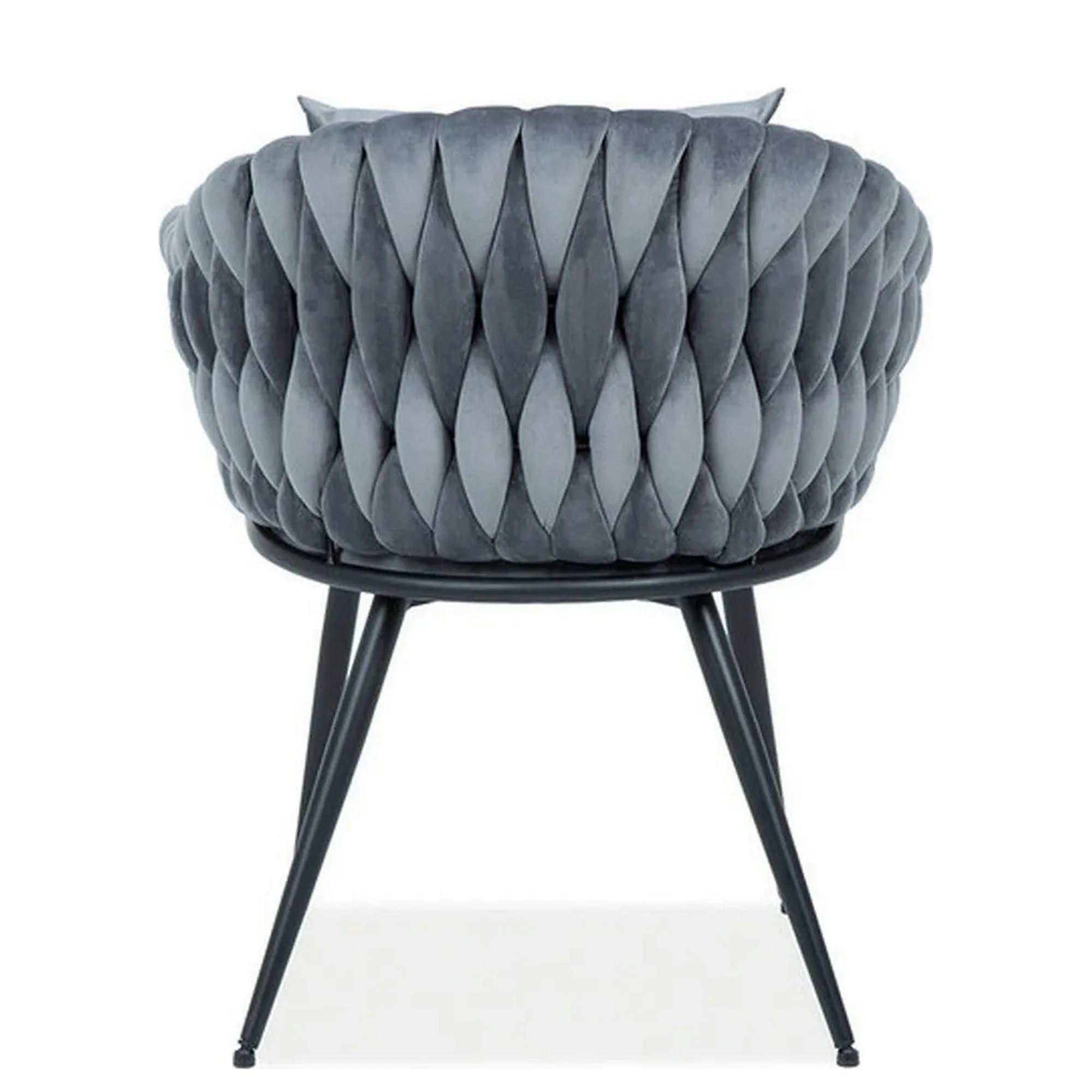 Scaun NUVO, gri/negru, stofa catifelata,metal, 62x47x86 cm