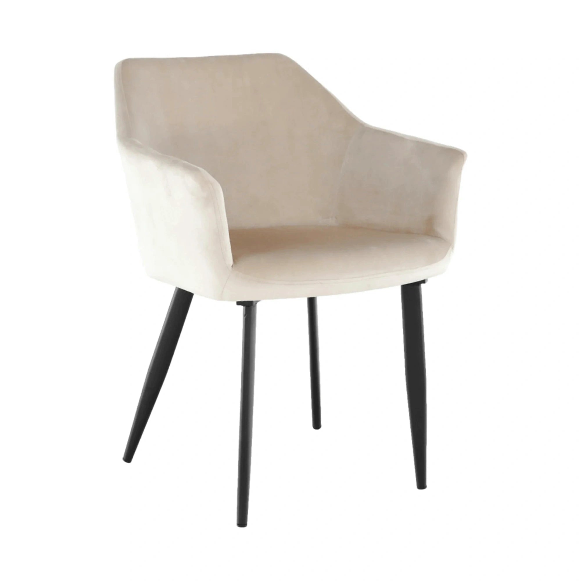Scaun ODOVEL, bej/negru, tesatura/metal, 56x63x82 cm