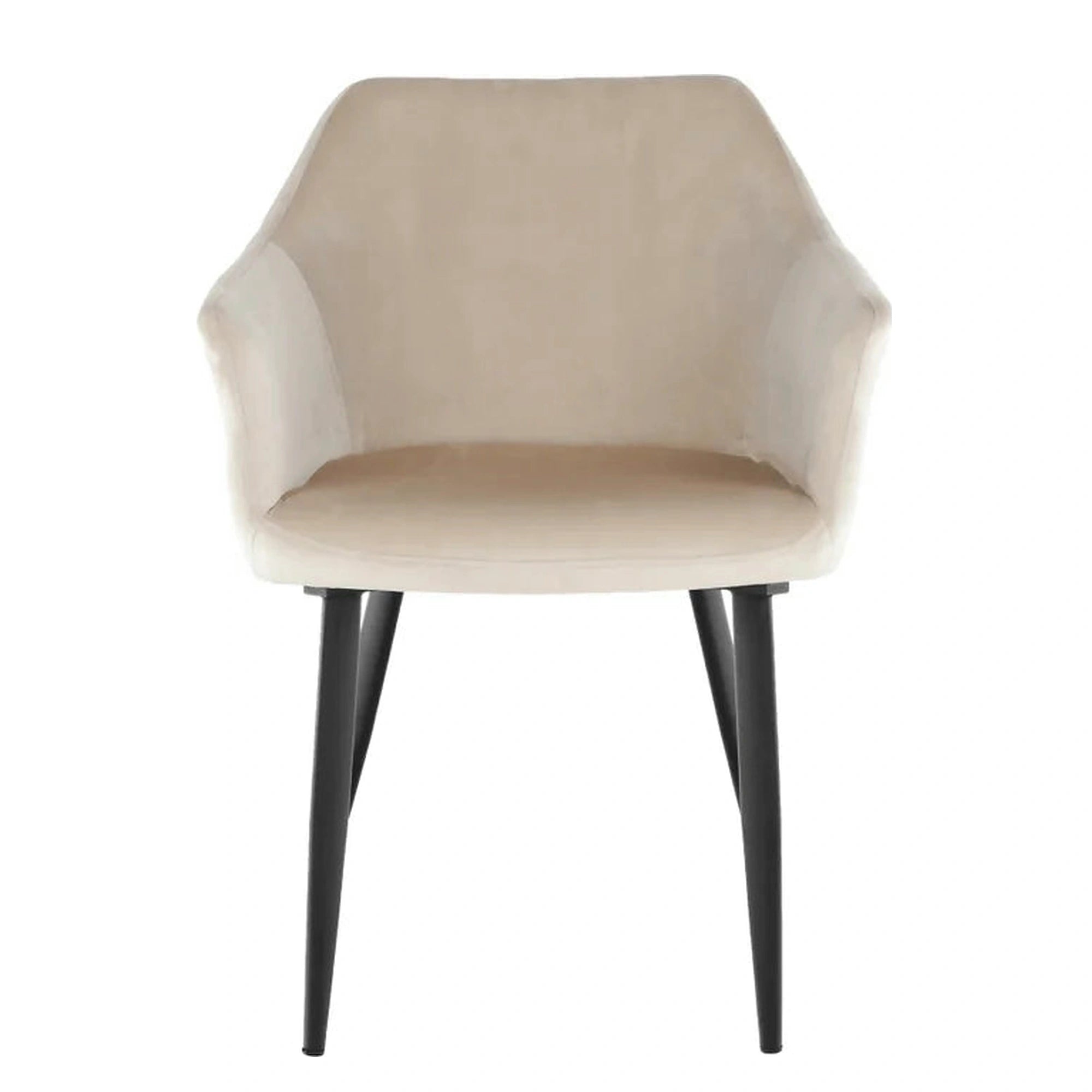 Scaun ODOVEL, bej/negru, tesatura/metal, 56x63x82 cm