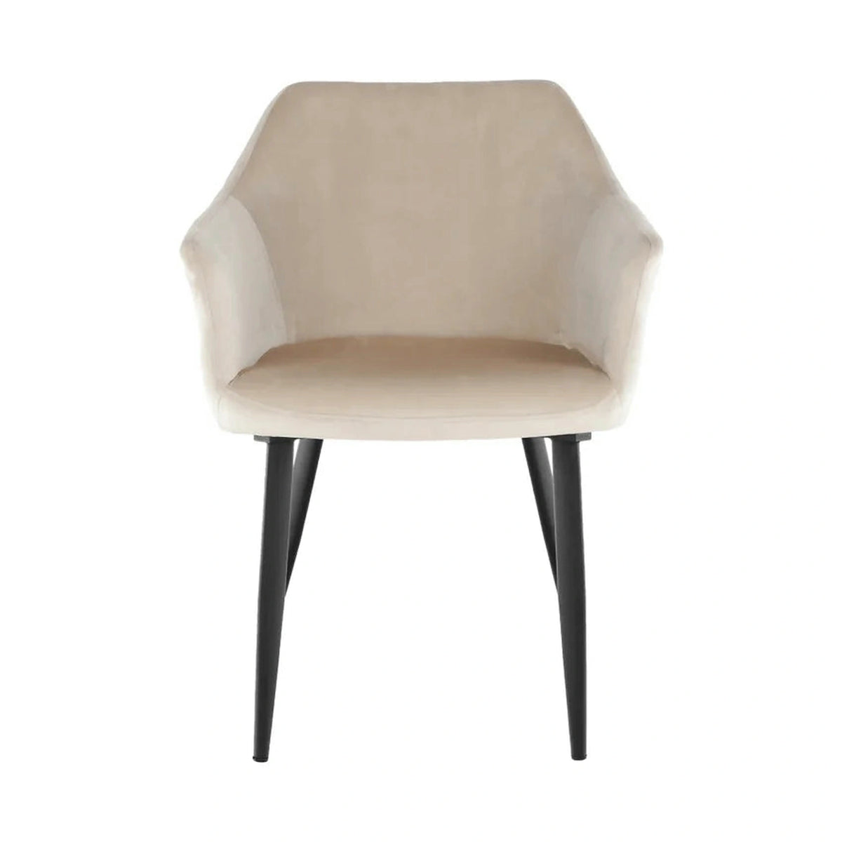 Scaun ODOVEL, bej/negru, tesatura/metal, 56x63x82 cm