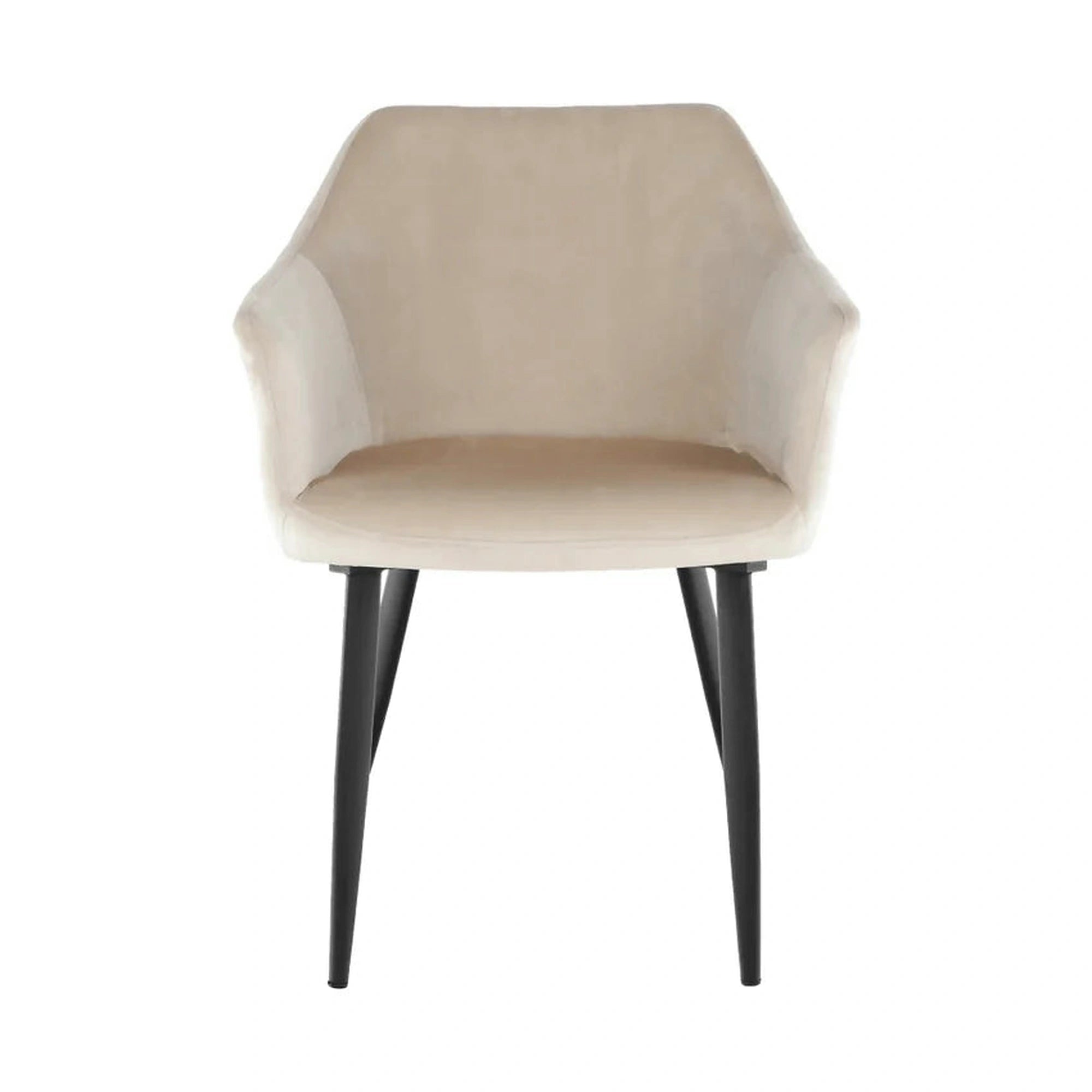 Scaun ODOVEL, bej/negru, tesatura/metal, 56x63x82 cm