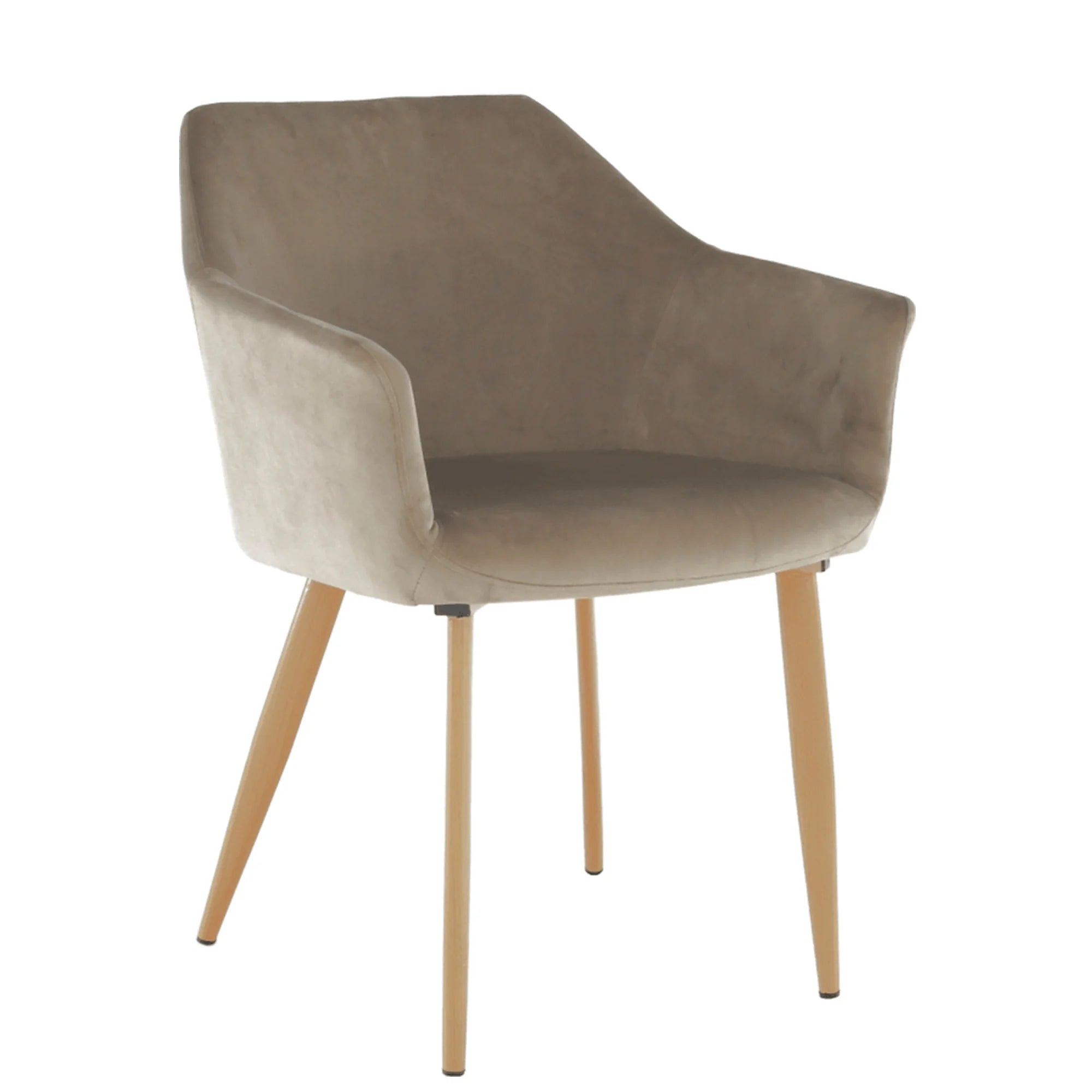 Scaun ODOVEL, grej/fag, stofa catifelata/metal, 56x63x82 cm