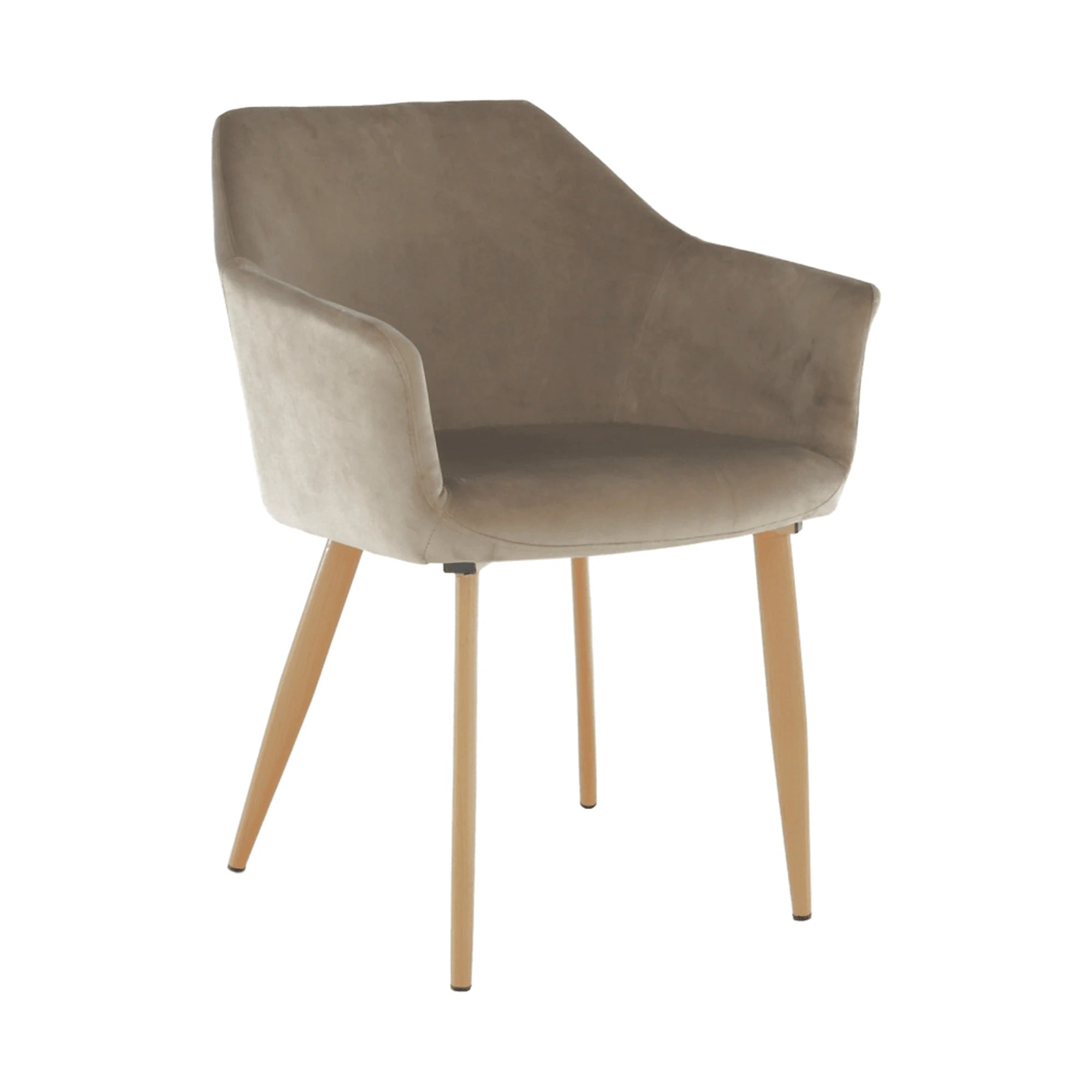 Scaun ODOVEL, grej/fag, stofa catifelata/metal, 56x63x82 cm
