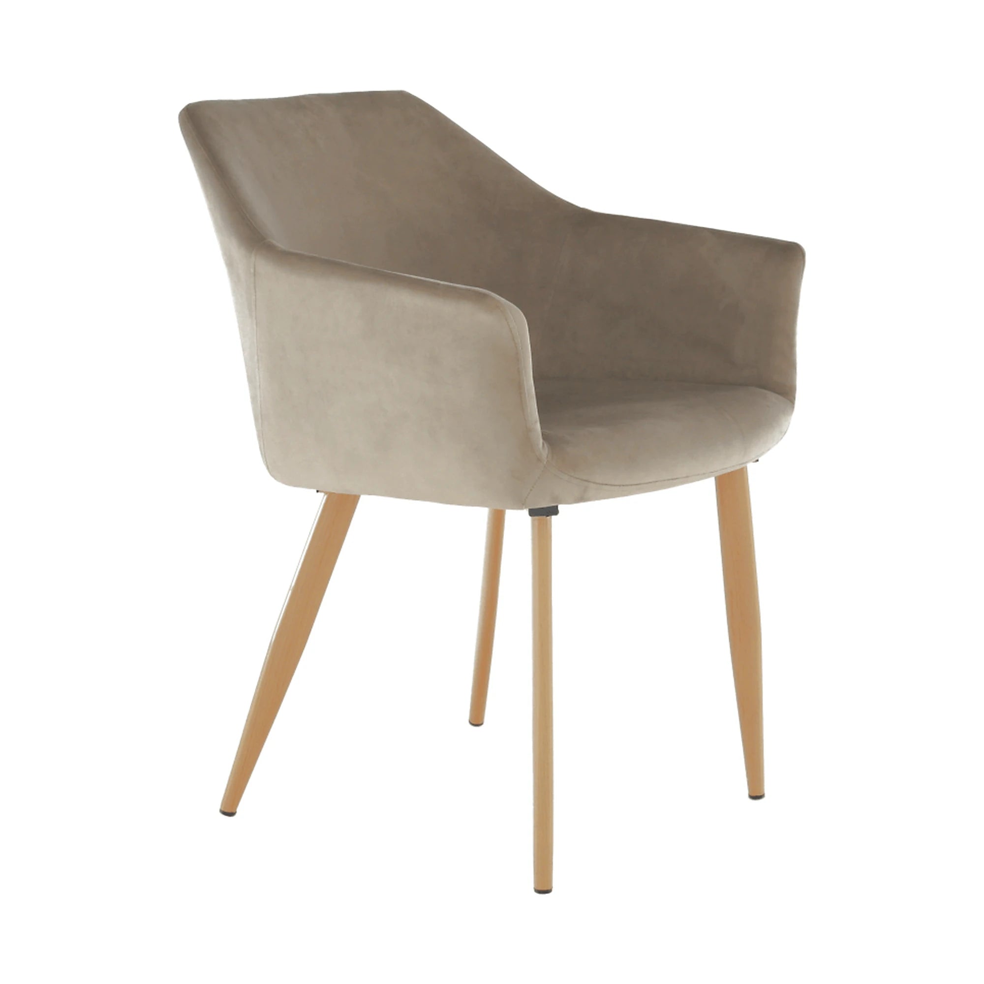 Scaun ODOVEL, grej/fag, stofa catifelata/metal, 56x63x82 cm