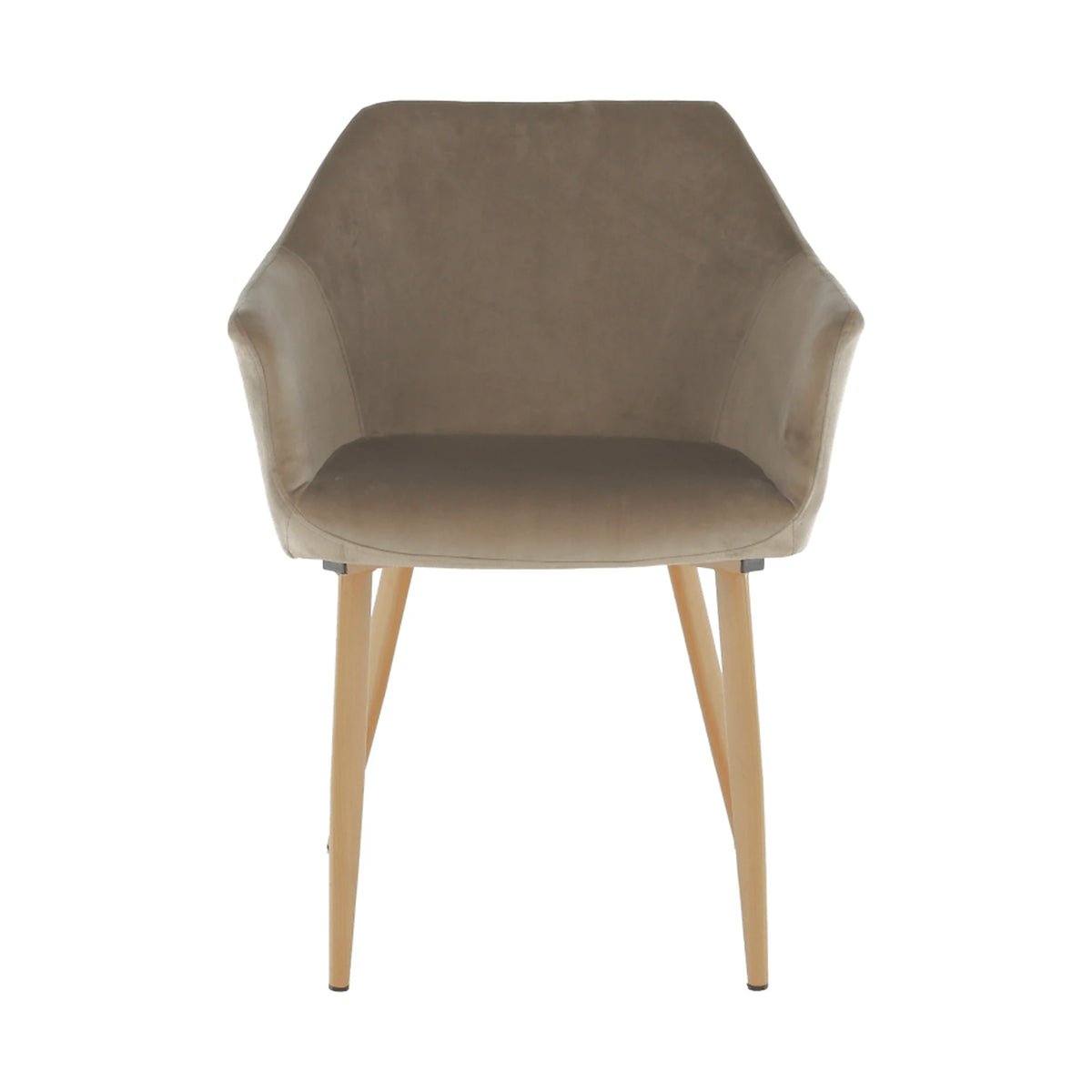 Scaun ODOVEL, grej/fag, stofa catifelata/metal, 56x63x82 cm