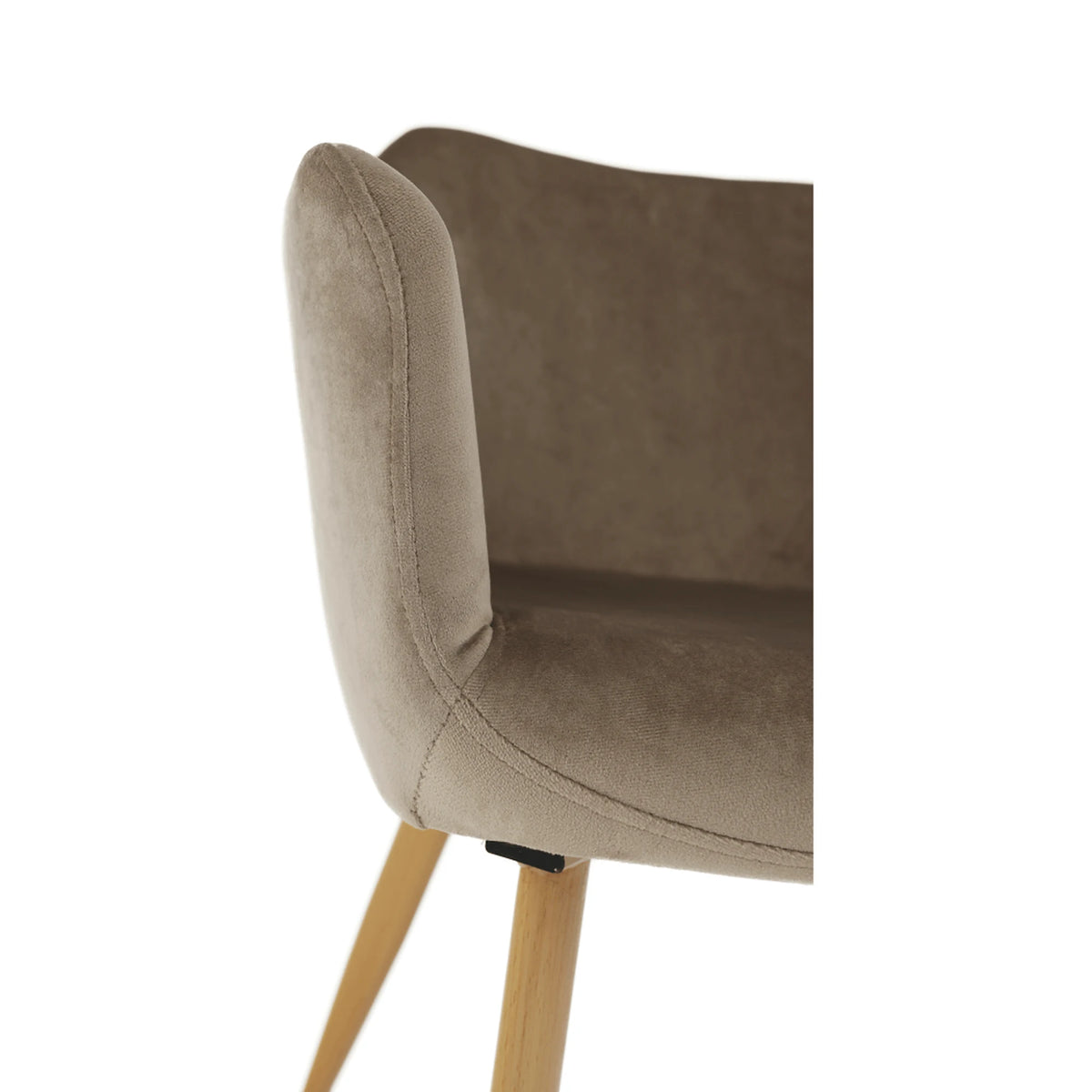 Scaun ODOVEL, grej/fag, stofa catifelata/metal, 56x63x82 cm